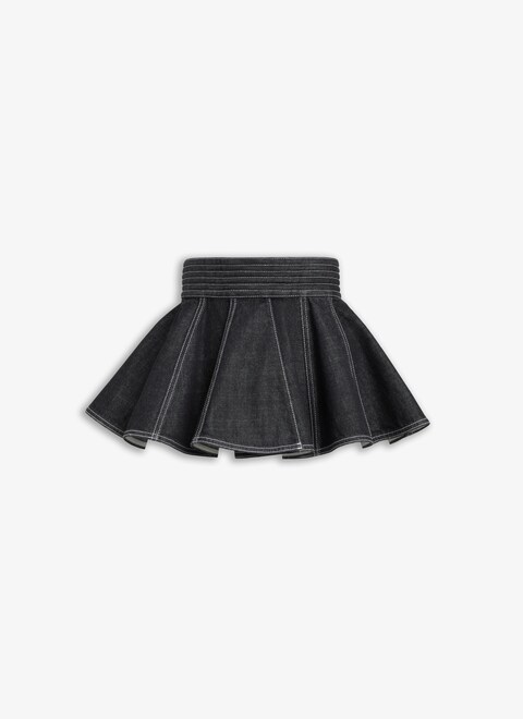BLACK DENIM SKIRT BELT - maison-alaia.com