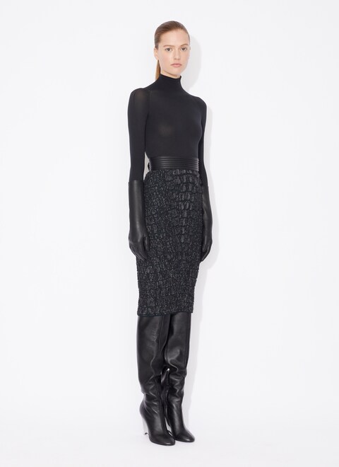 PENCIL CROCO SKIRT - maison-alaia.com