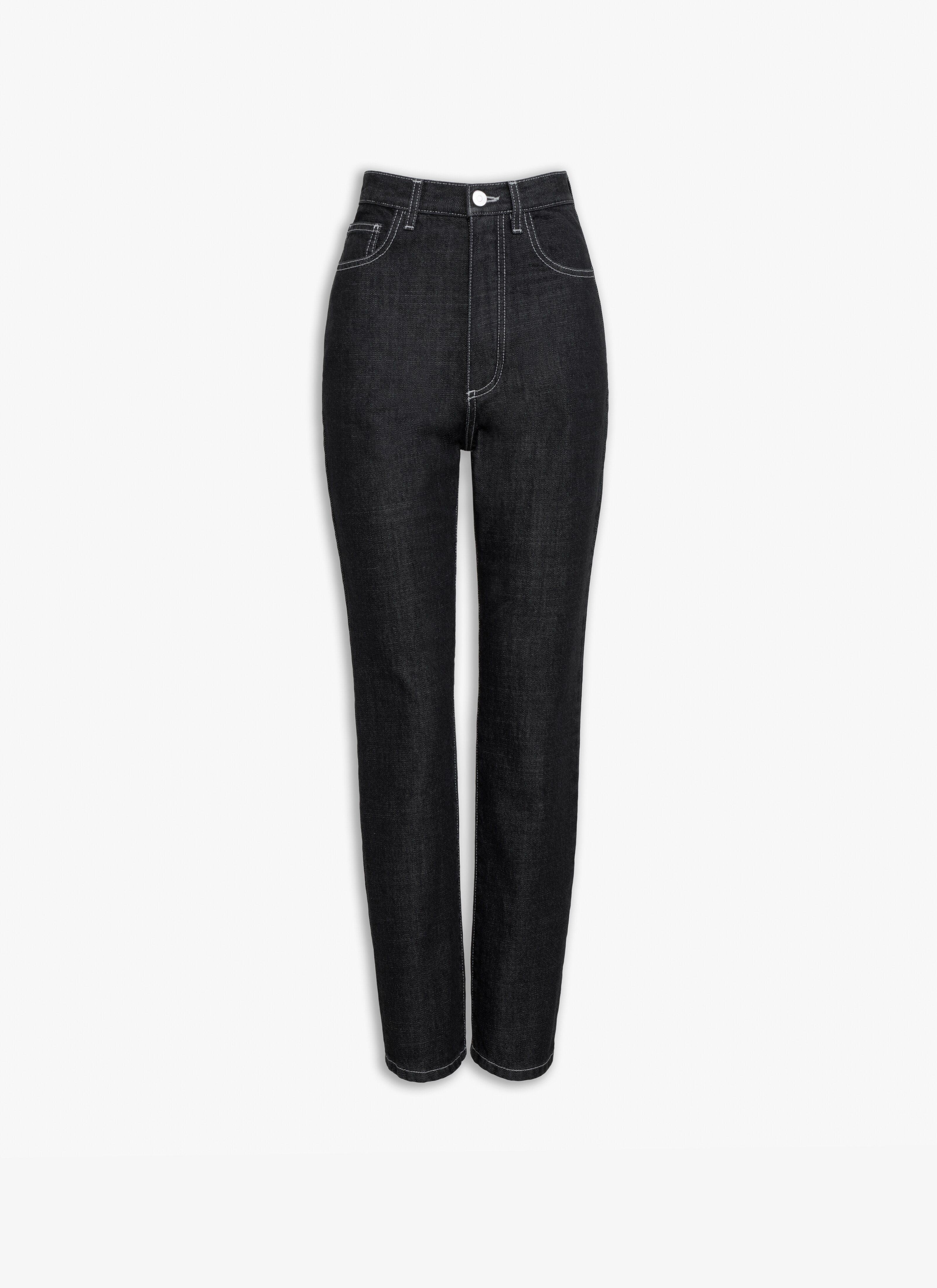 HIGH WAIST DENIM PANT - maison-alaia.com