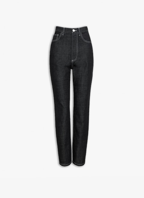 HIGH WAIST DENIM PANT - maison-alaia.com