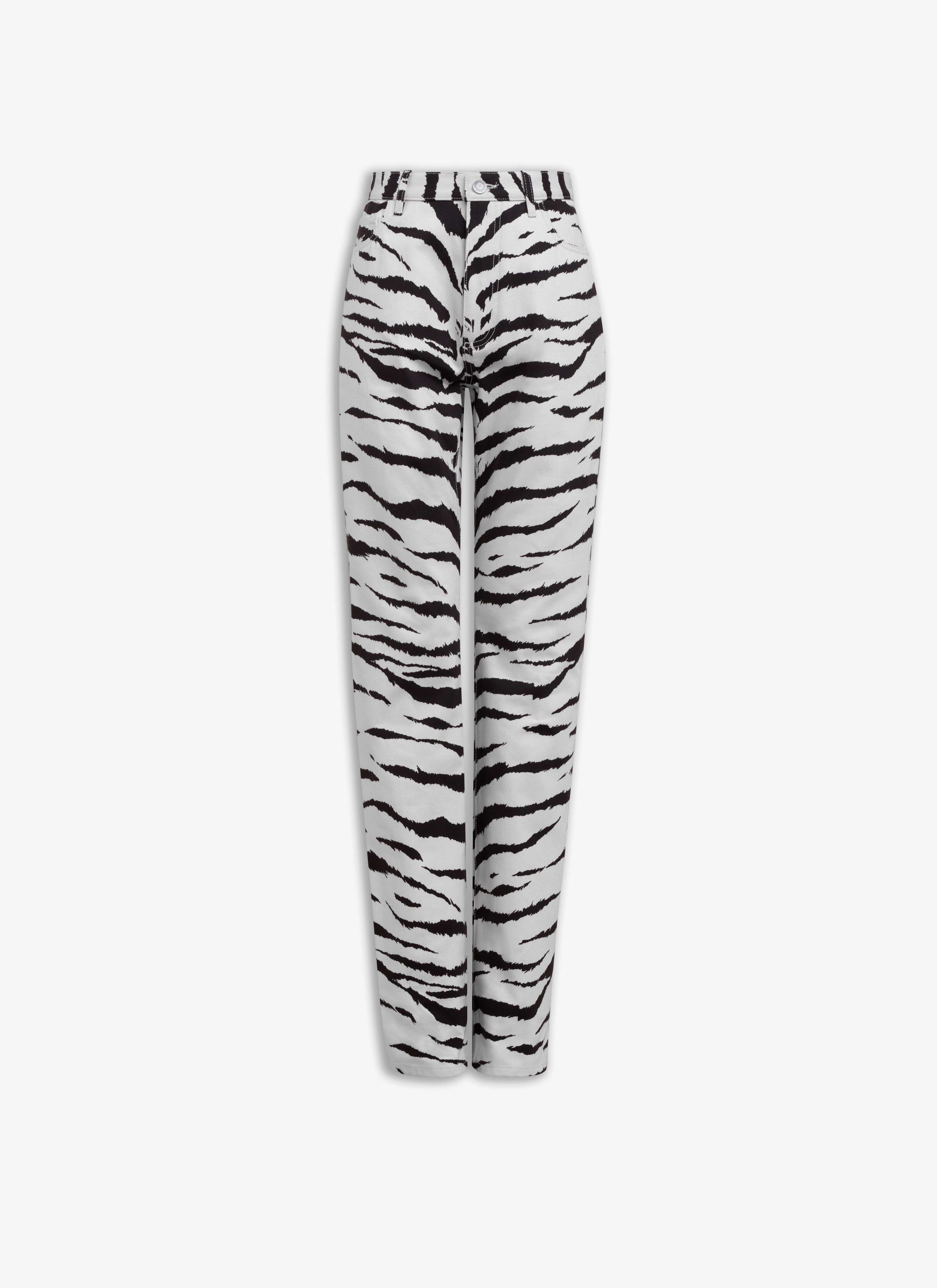 STRAIGH ANIMAL DENIM PANT - maison-alaia.com