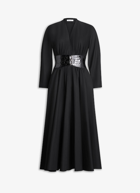 POPLIN CROSS BELT DRESS - maison-alaia.com