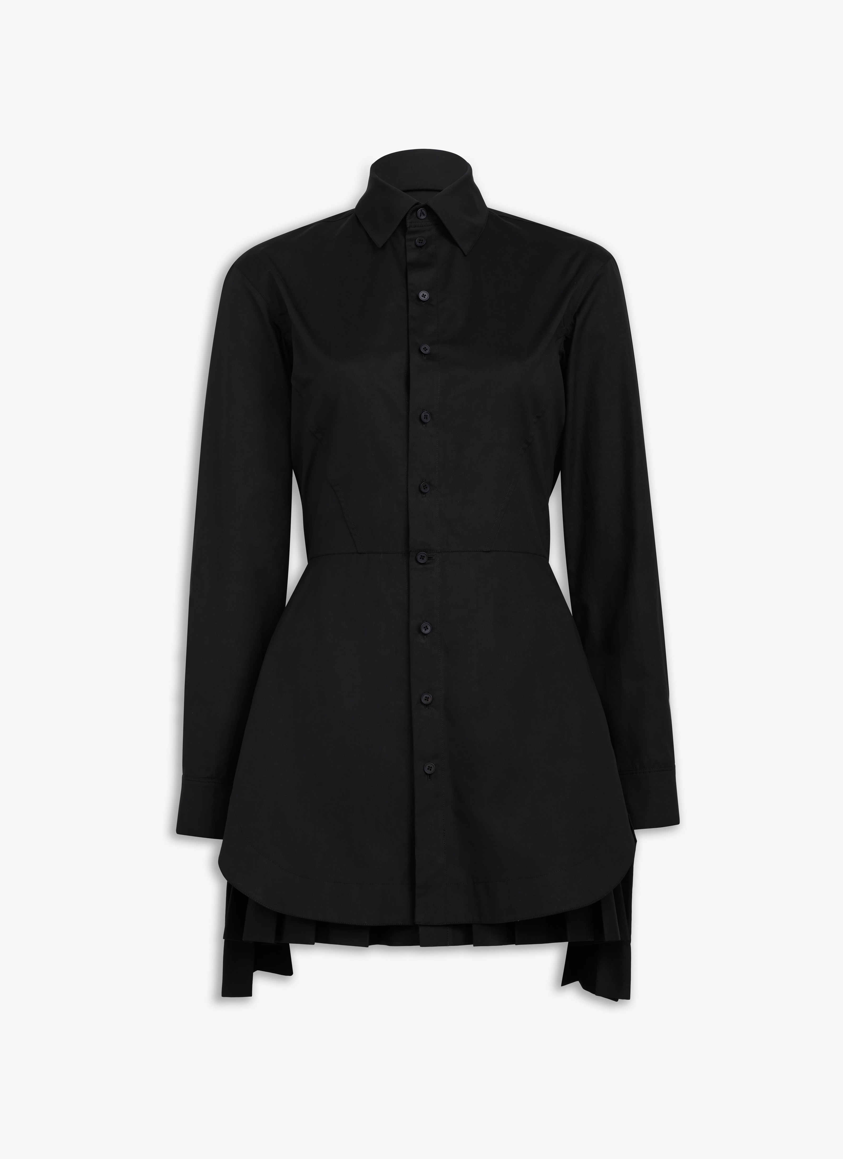 ALAÏA Women's Black POPLIN SHIRT DRESS | ALAÏA UK