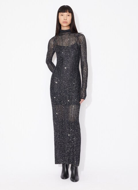 SEQUIN HIGHNECK DRESS - maison-alaia.com