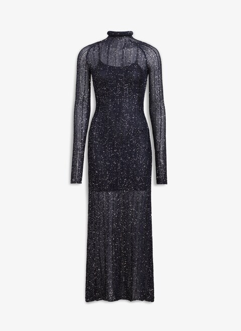 SEQUIN HIGHNECK DRESS - maison-alaia.com