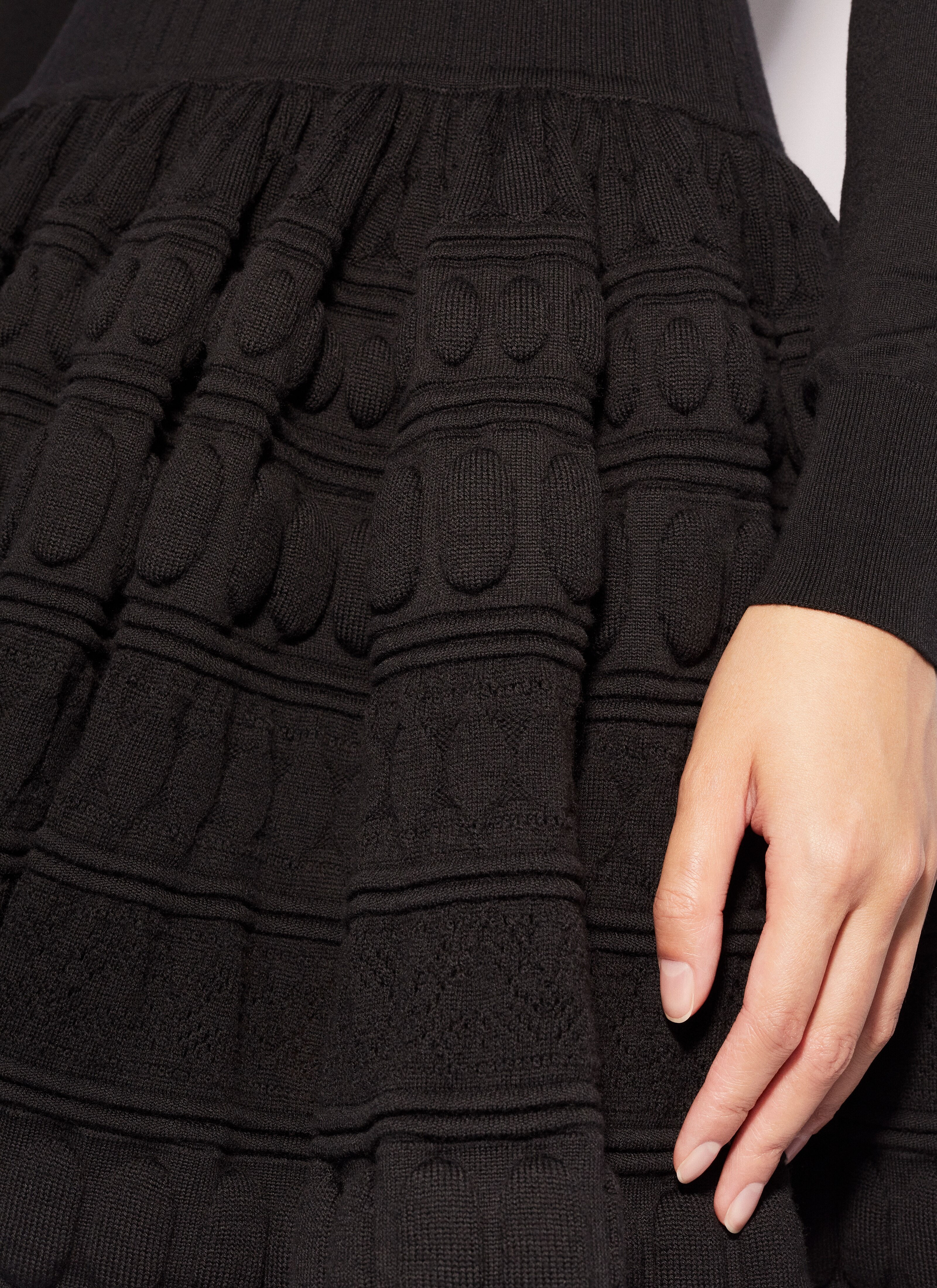 ALAÏA BLACK CRINOLINE DRESS