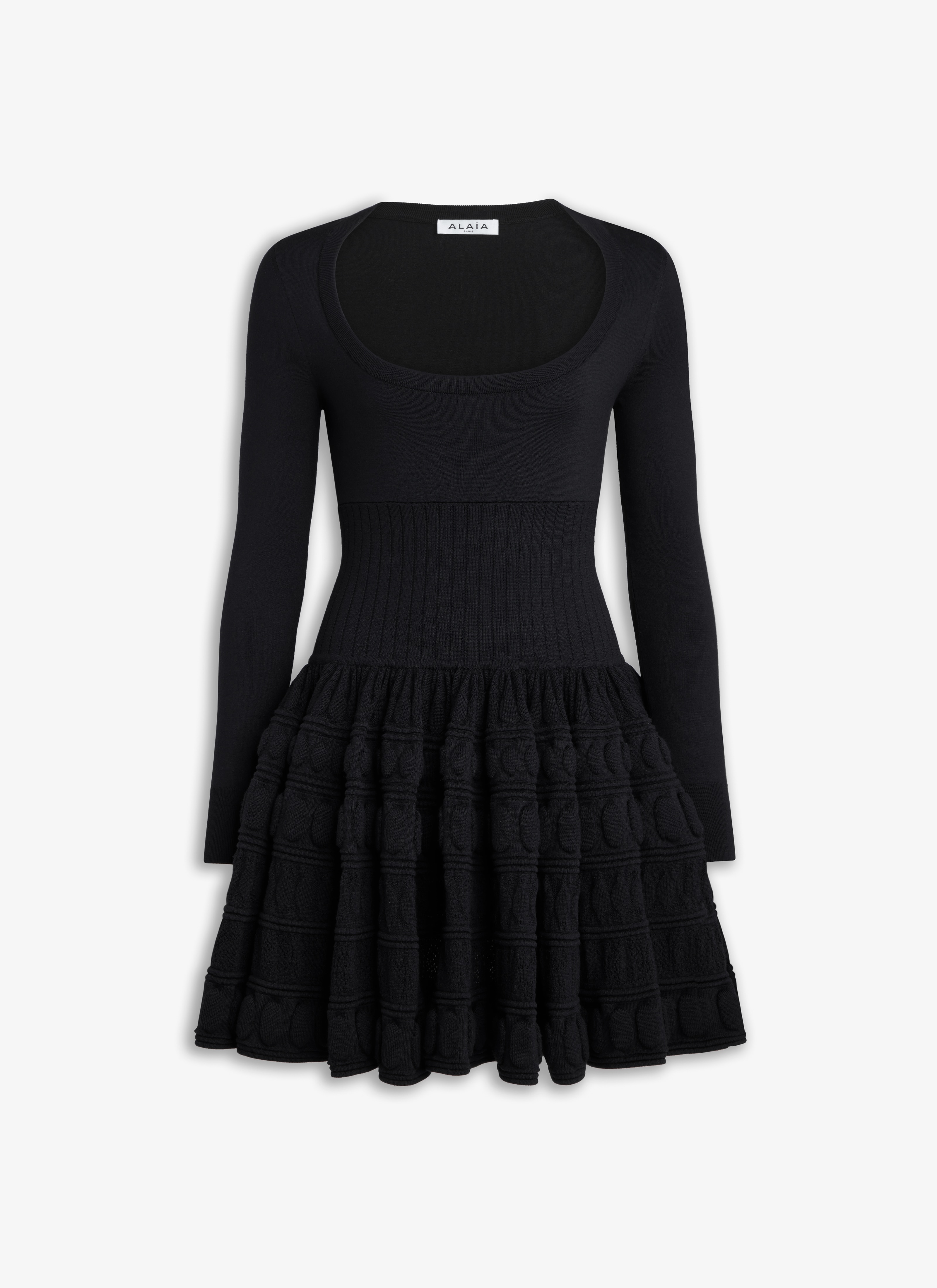 ALAÏA BLACK CRINOLINE DRESS