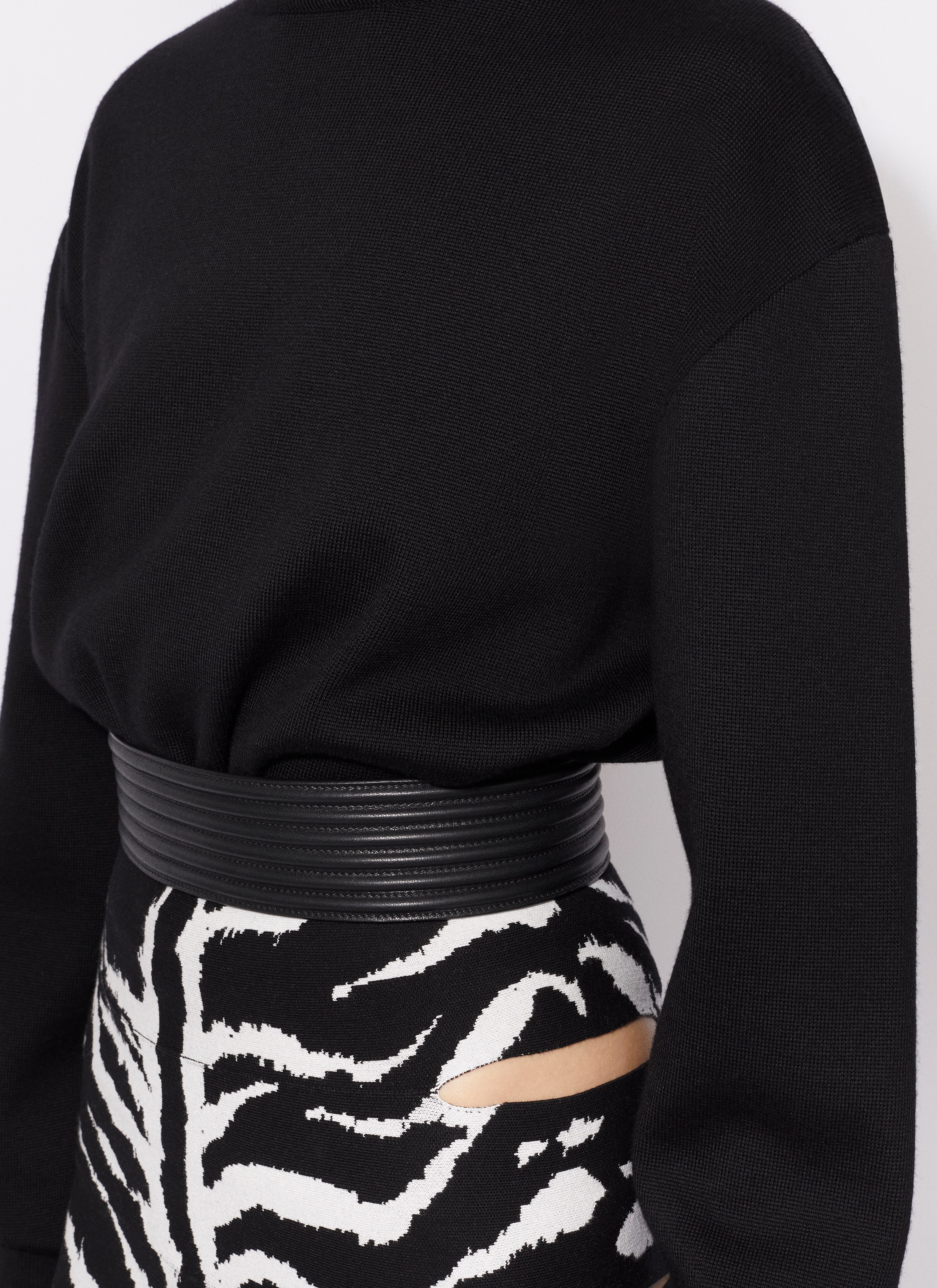 ALAÏA BLACK OVERSIZE JUMPER