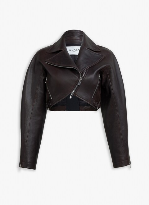 CROPPED BIKER JACKET - maison-alaia.com