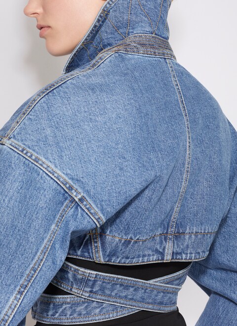 DENIM CROSS-OVER JACKET - maison-alaia.com