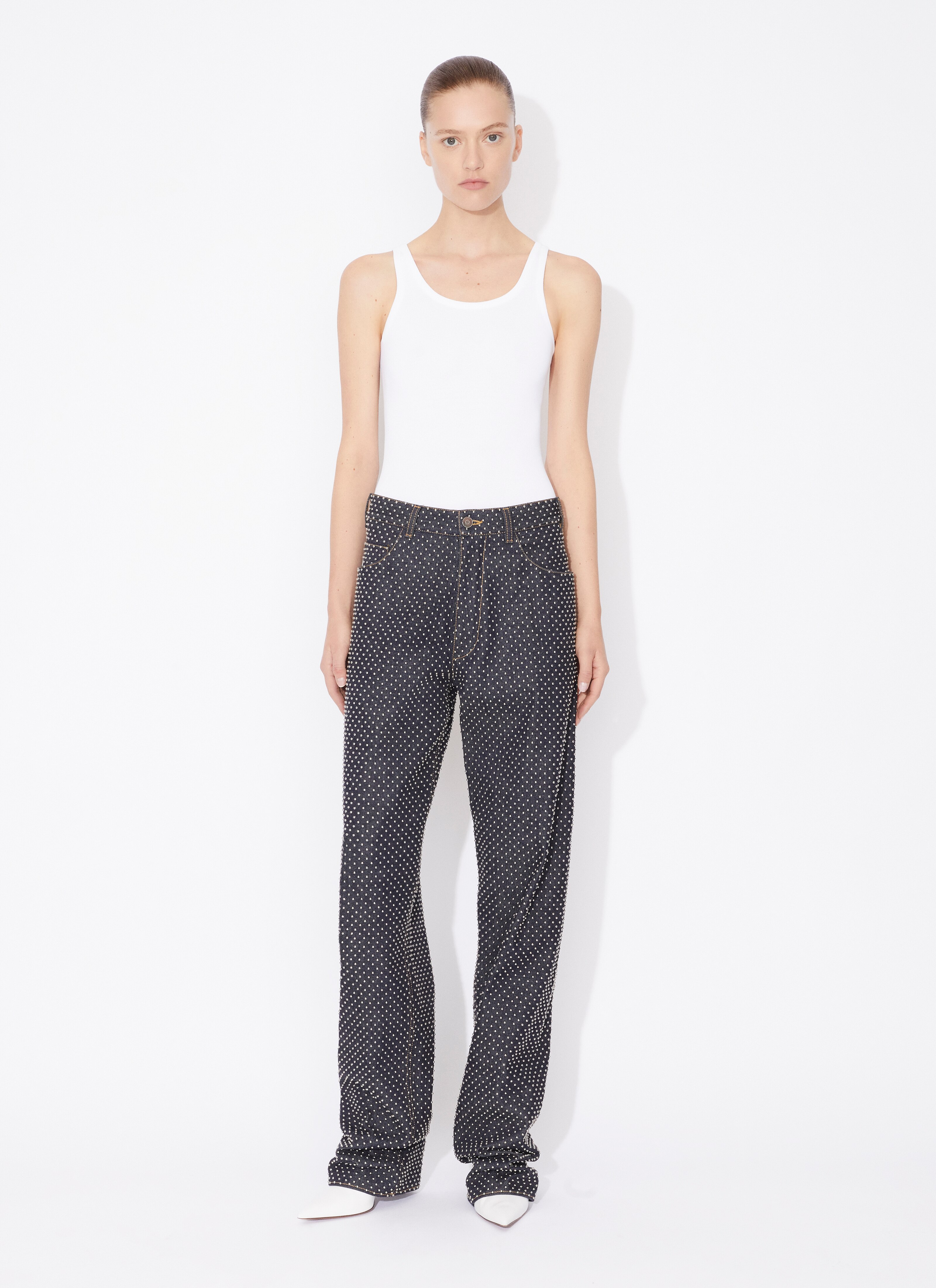ALAÏA  STRAIGHT DENIM PANT
