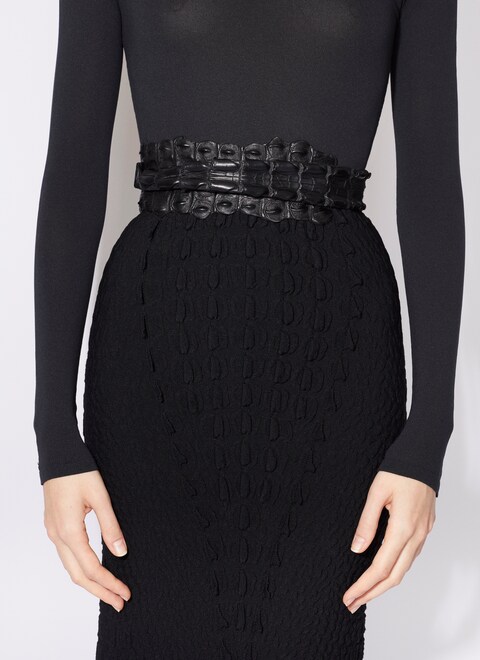 Crocodile Long Skirt - maison-alaia.com
