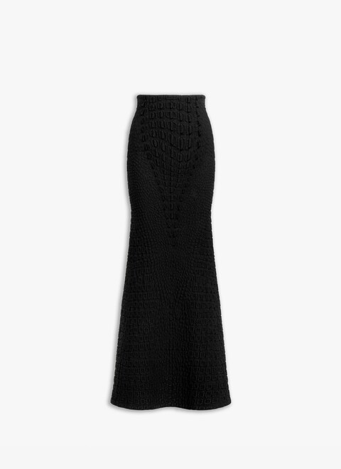 Crocodile Long Skirt - maison-alaia.com