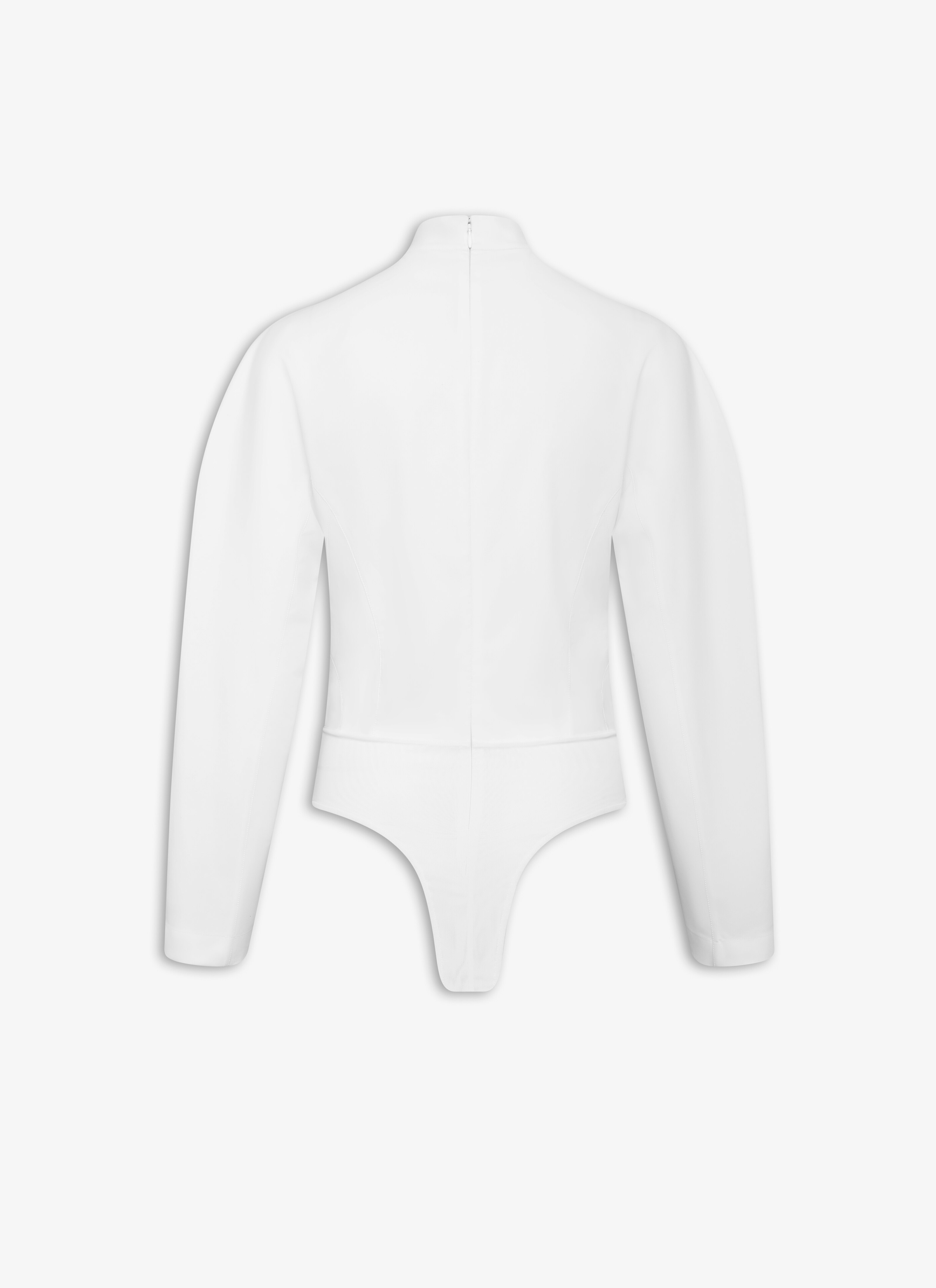 ALAÏA BODY CINTRÉ EN POPELINE BLANC OPTIQUE