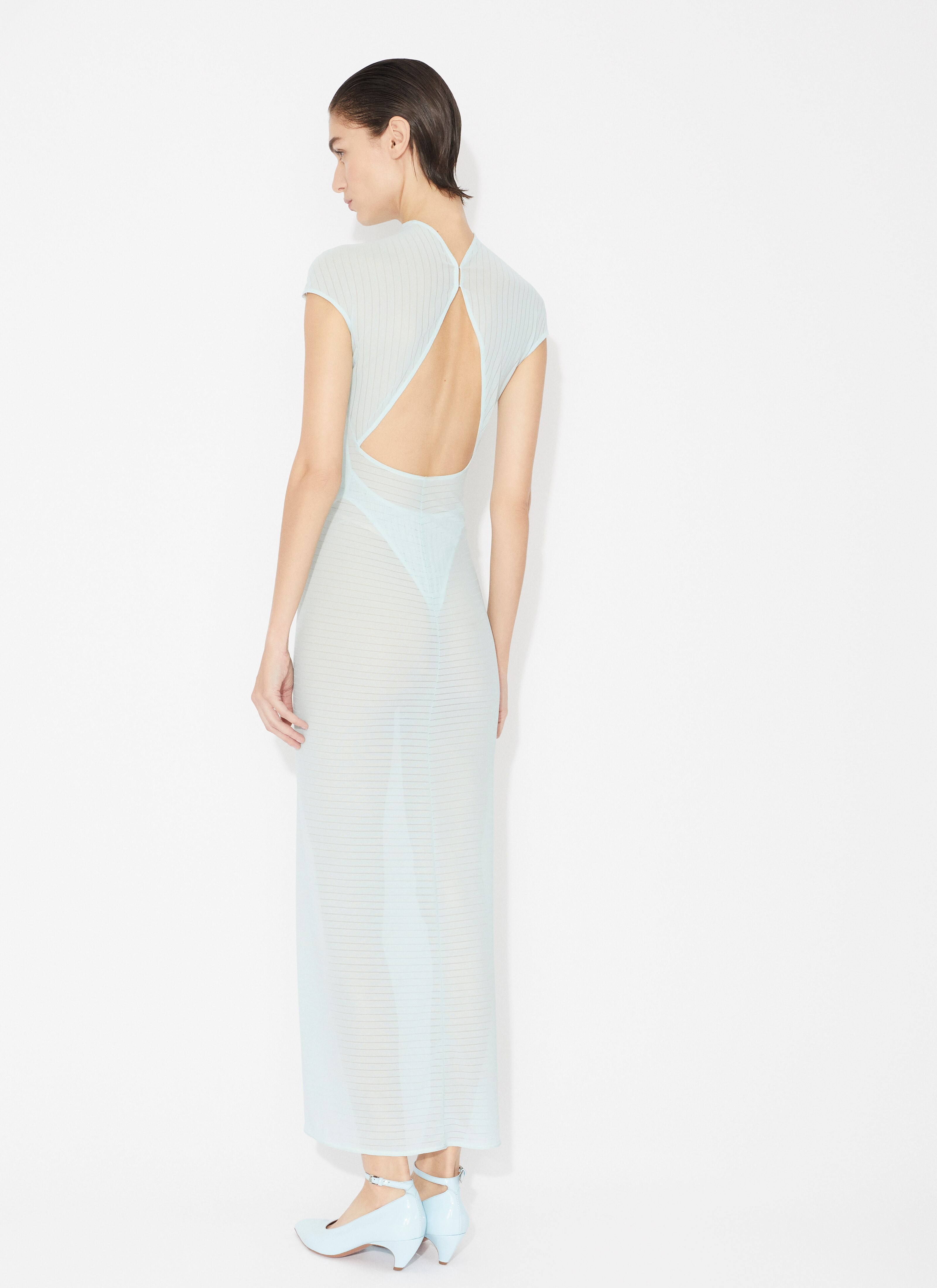 ALAÏA ROBE CORSET SCULPTANTE BLEU