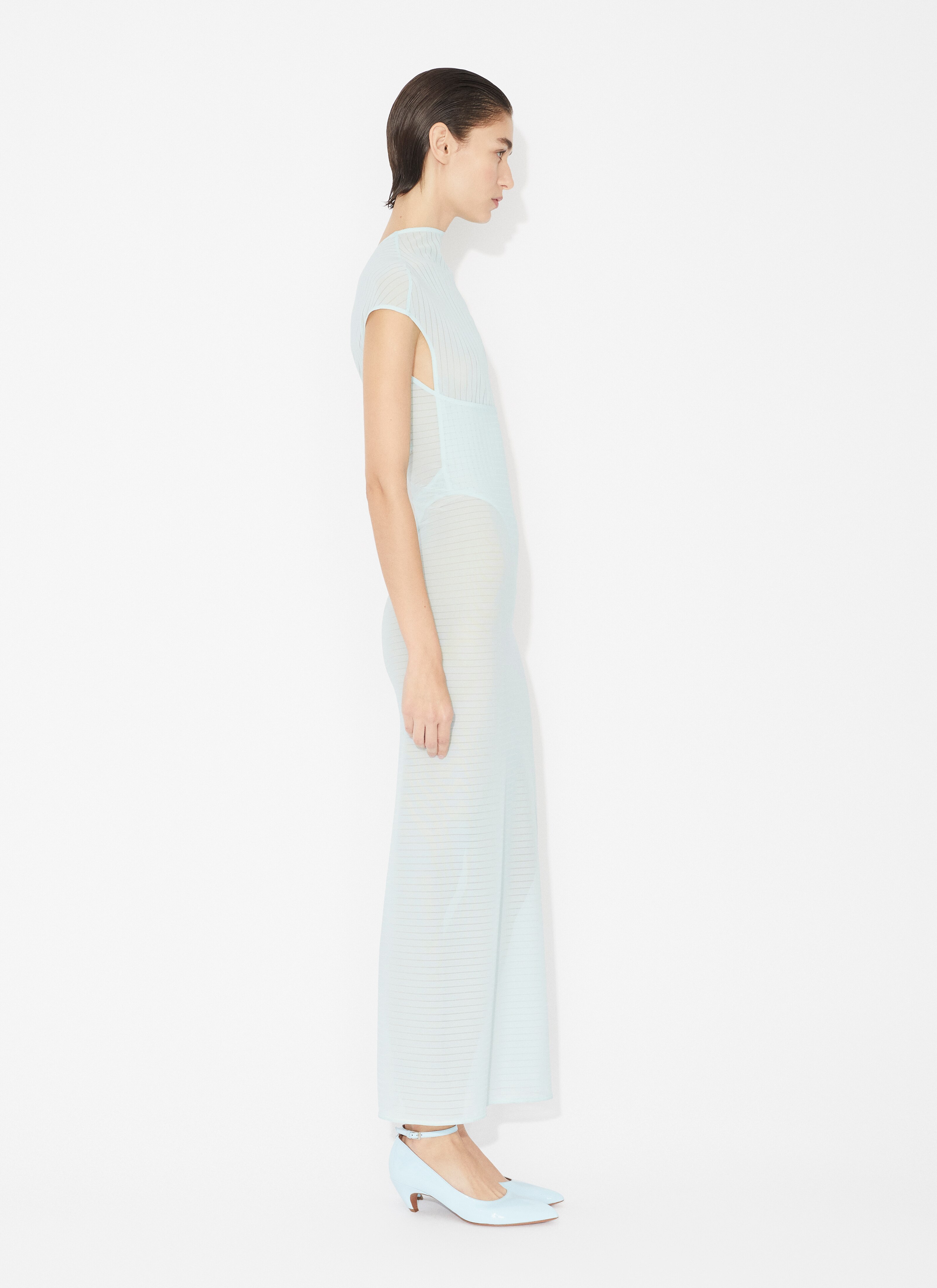 ALAÏA ROBE CORSET SCULPTANTE BLEU