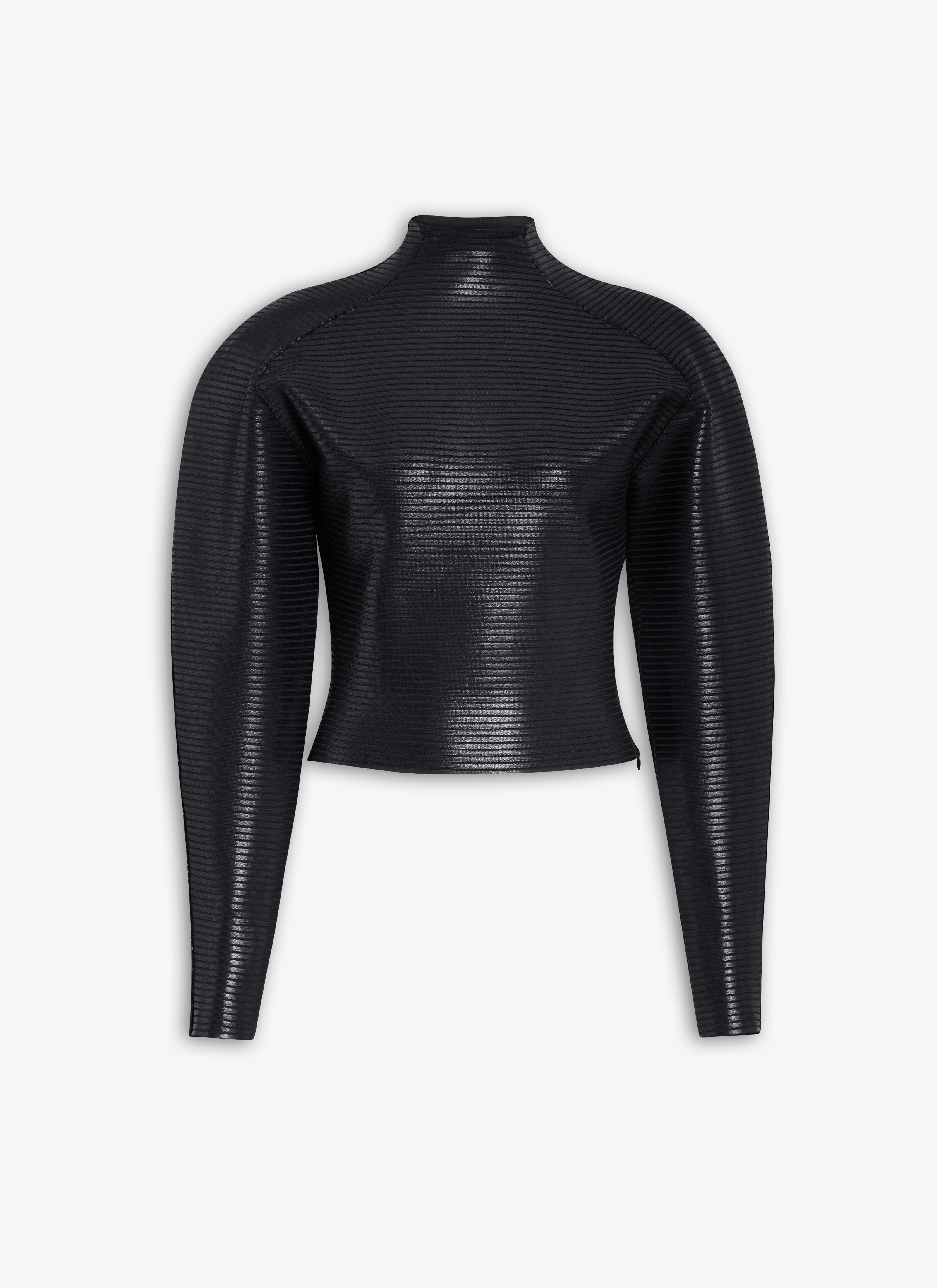 ALAÏA BLACK COATED JUMPER