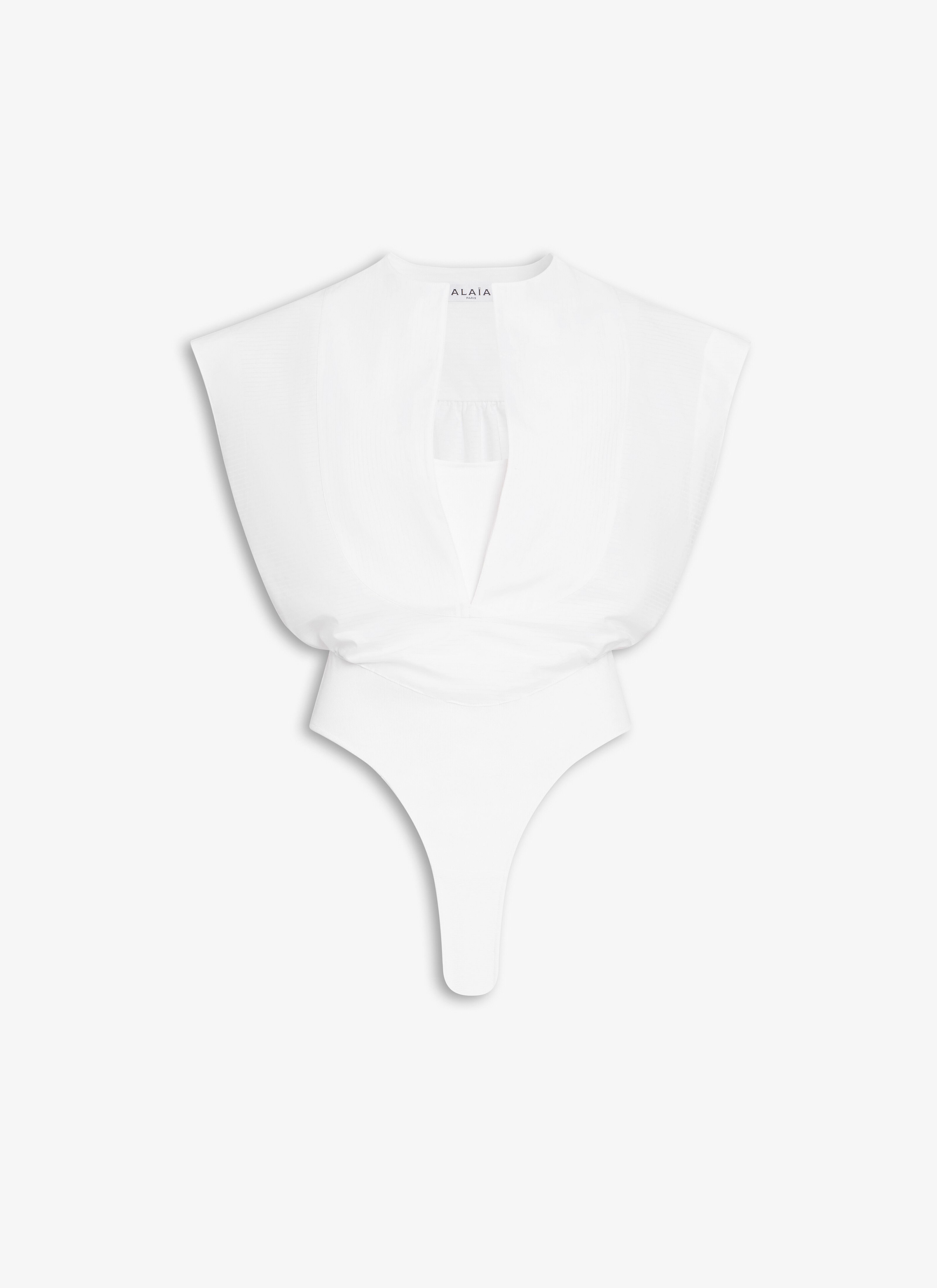 ALAÏA WHITE DICKEY BODY-SHIRT