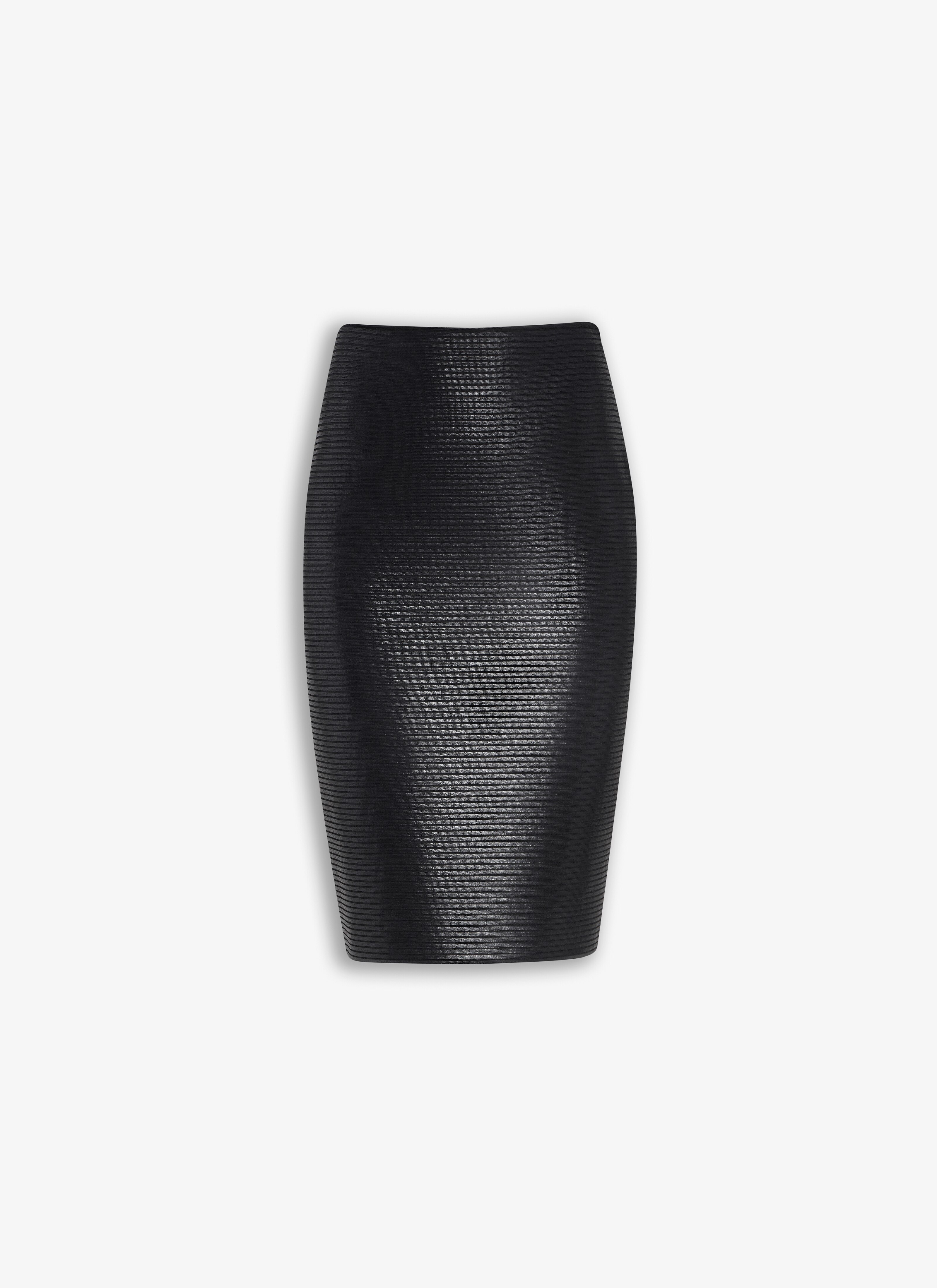 Coated pencil skirt