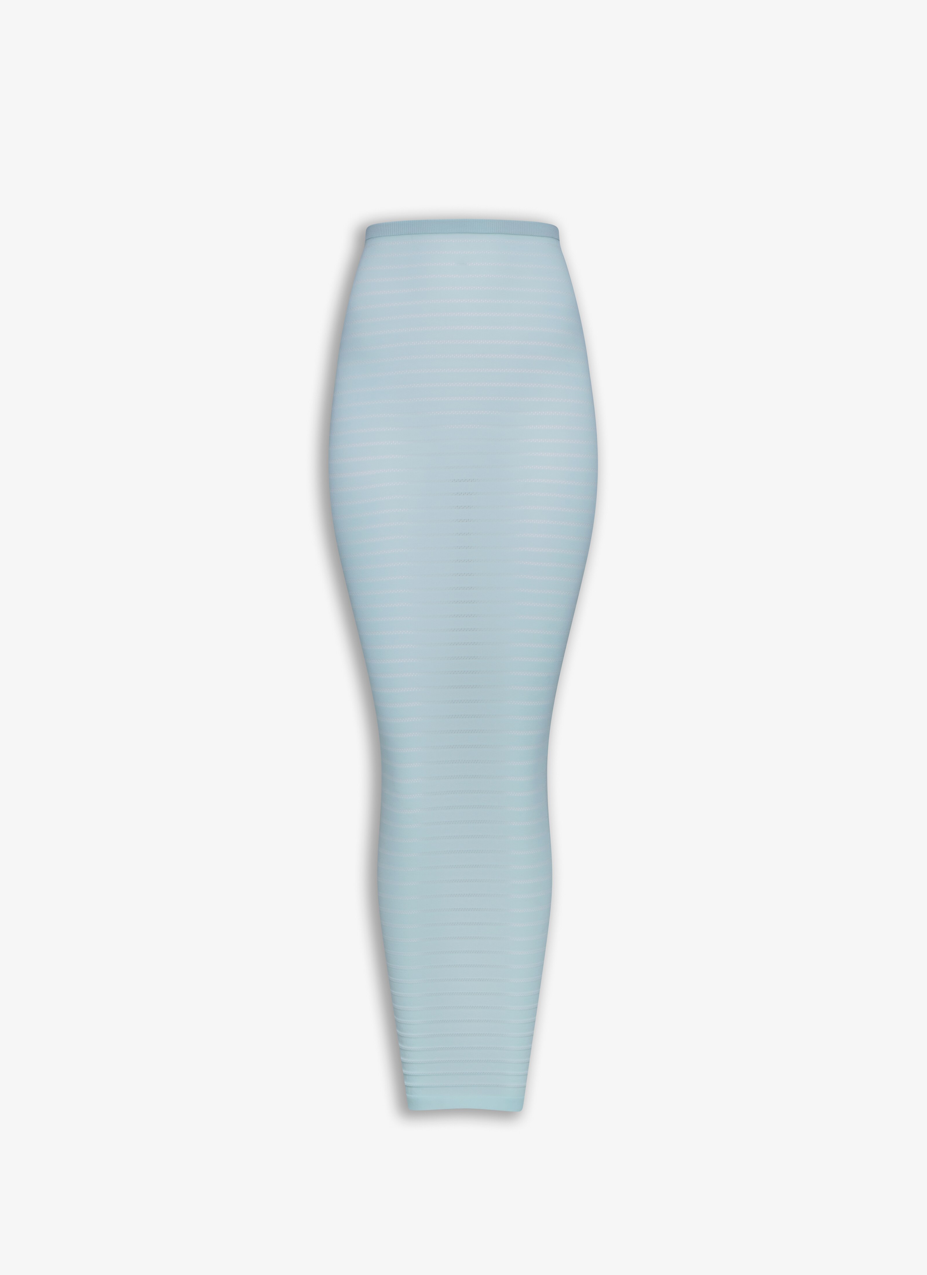 ALAÏA BLUE STRIPPED TUBE SKIRT