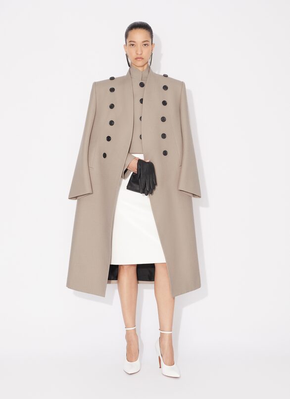 WOOL LARGE COAT ALAÏA NUDE WOOL LARGE COAT