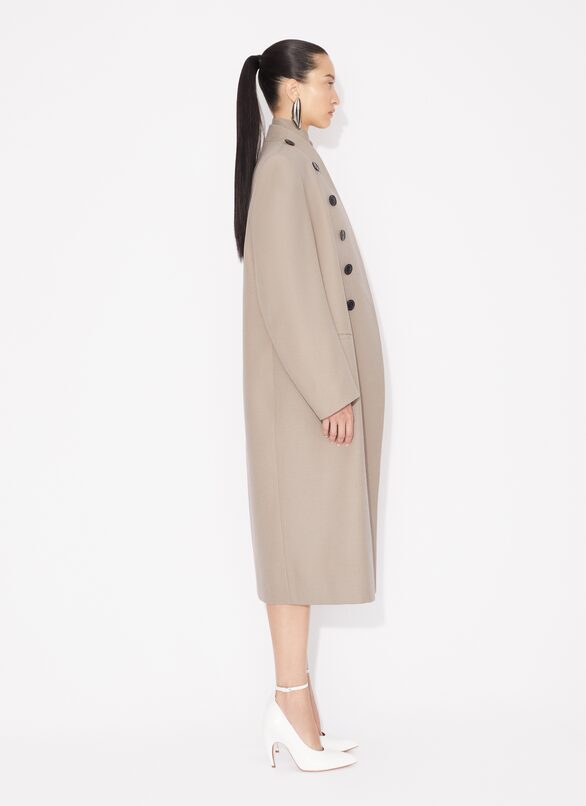 WOOL LARGE COAT ALAÏA NUDE WOOL LARGE COAT