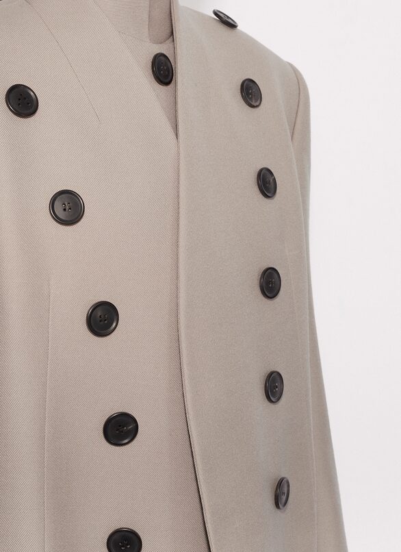 WOOL LARGE COAT ALAÏA NUDE WOOL LARGE COAT