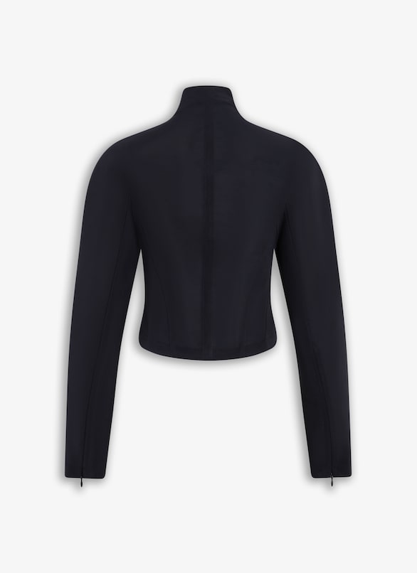 HIGHNECK CROPPED JACKET ALAÏA BLACK HIGHNECK CROPPED JACKET