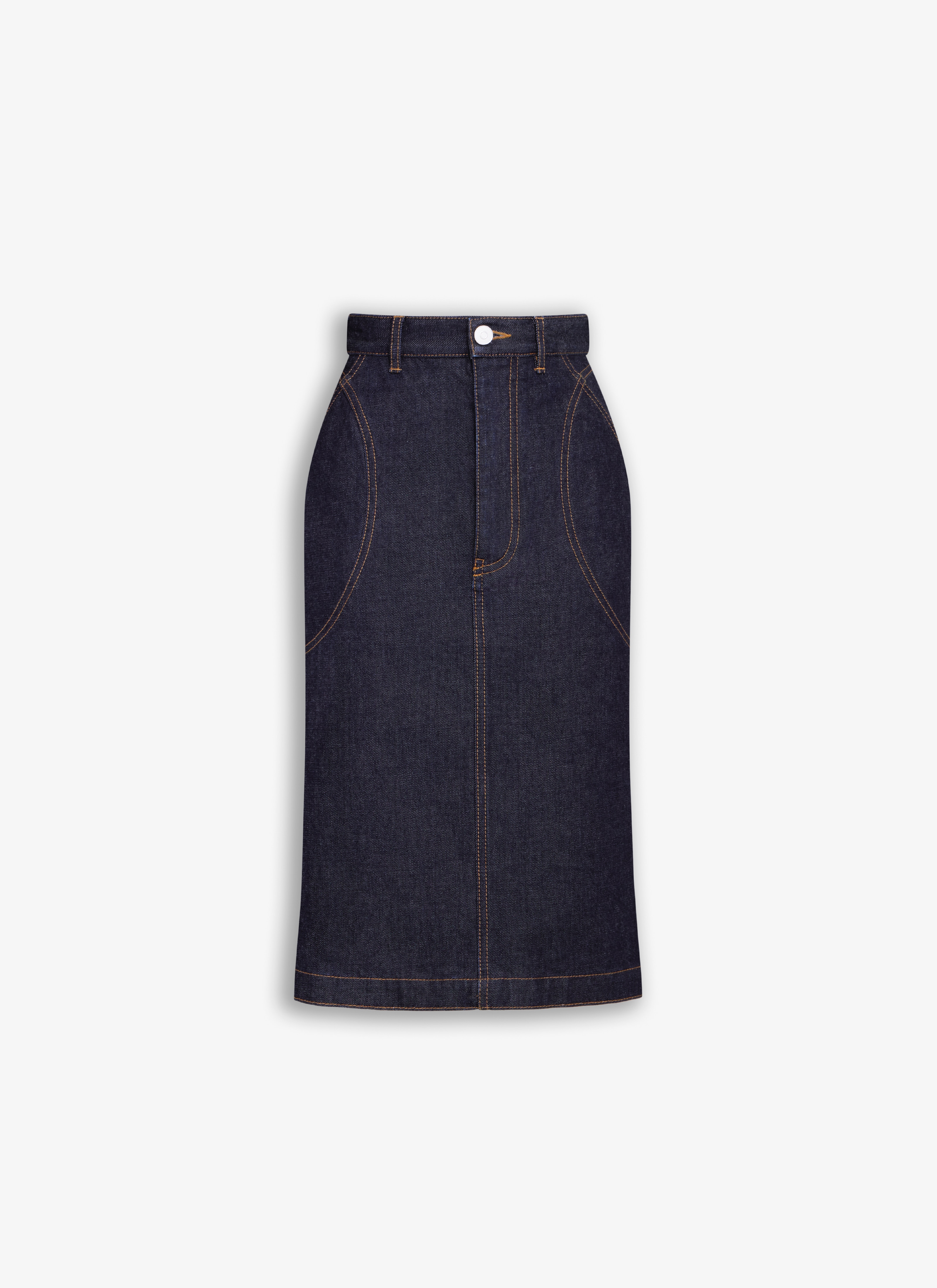 ALAIA Women s Blue PENCIL DENIM SKIRT ALAIA PH