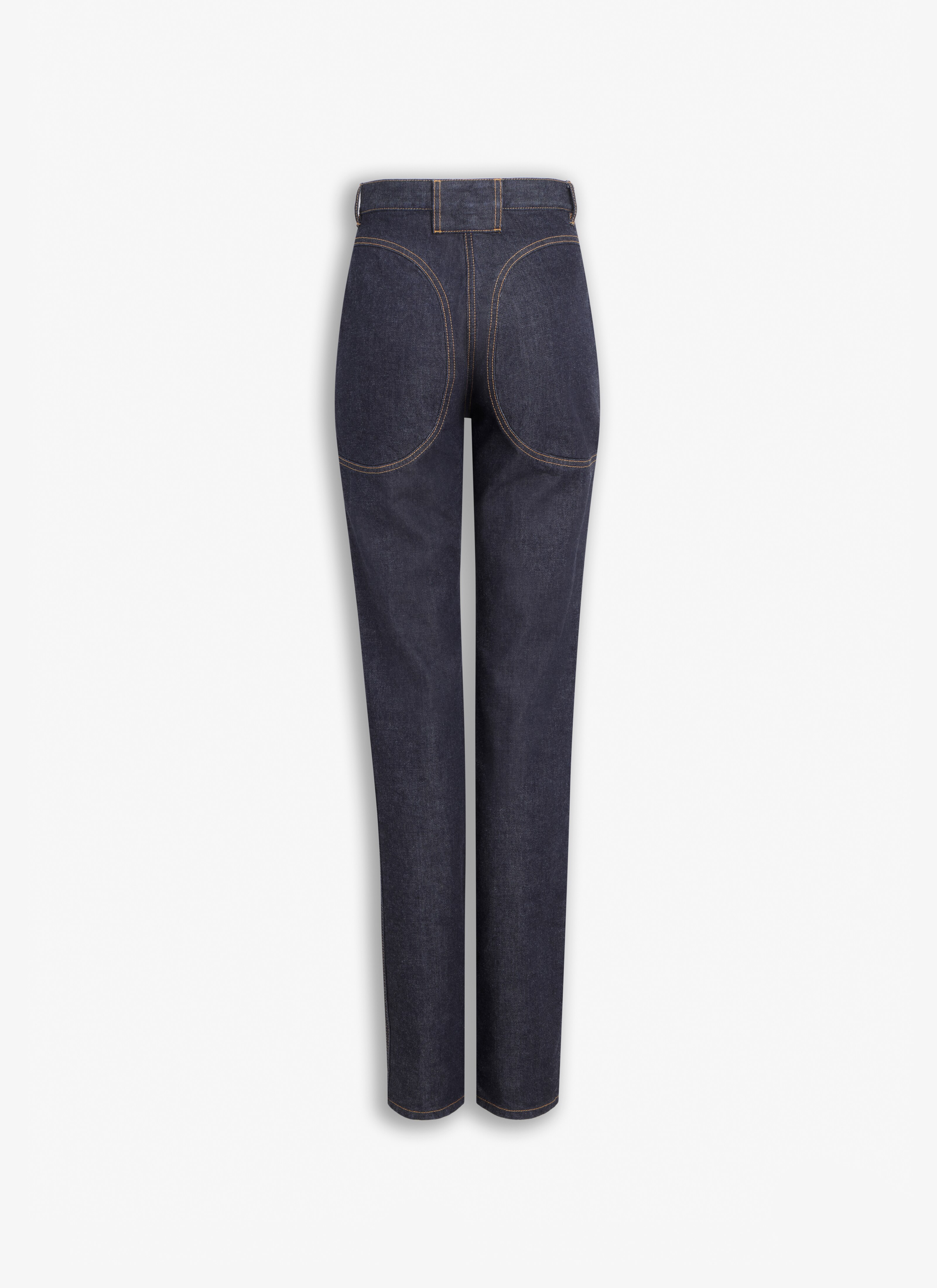 ALAÏA BLUE HIGHWAIST DENIM PANT