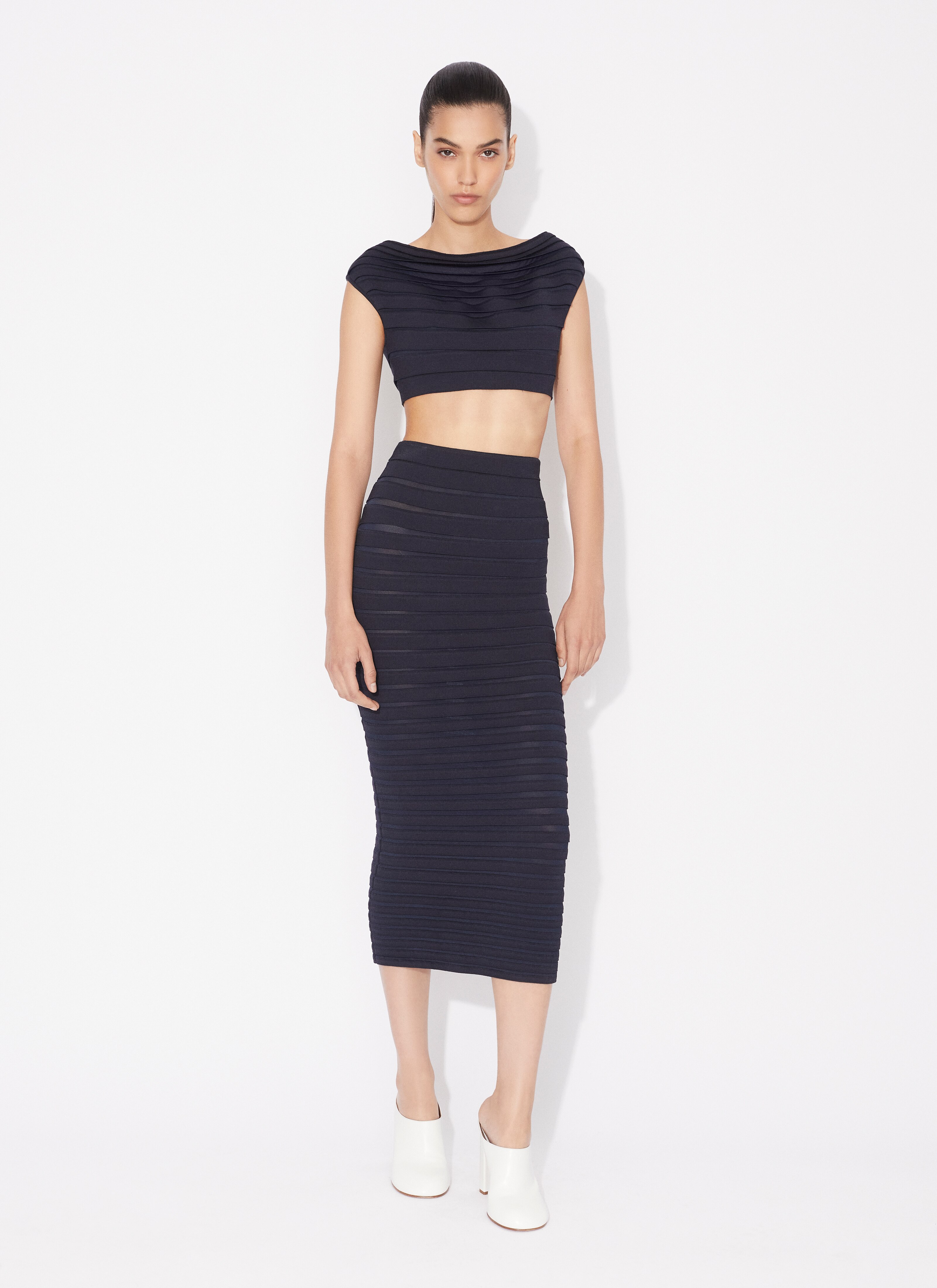 ALAÏA MIDNIGHT PENCIL SKIRT