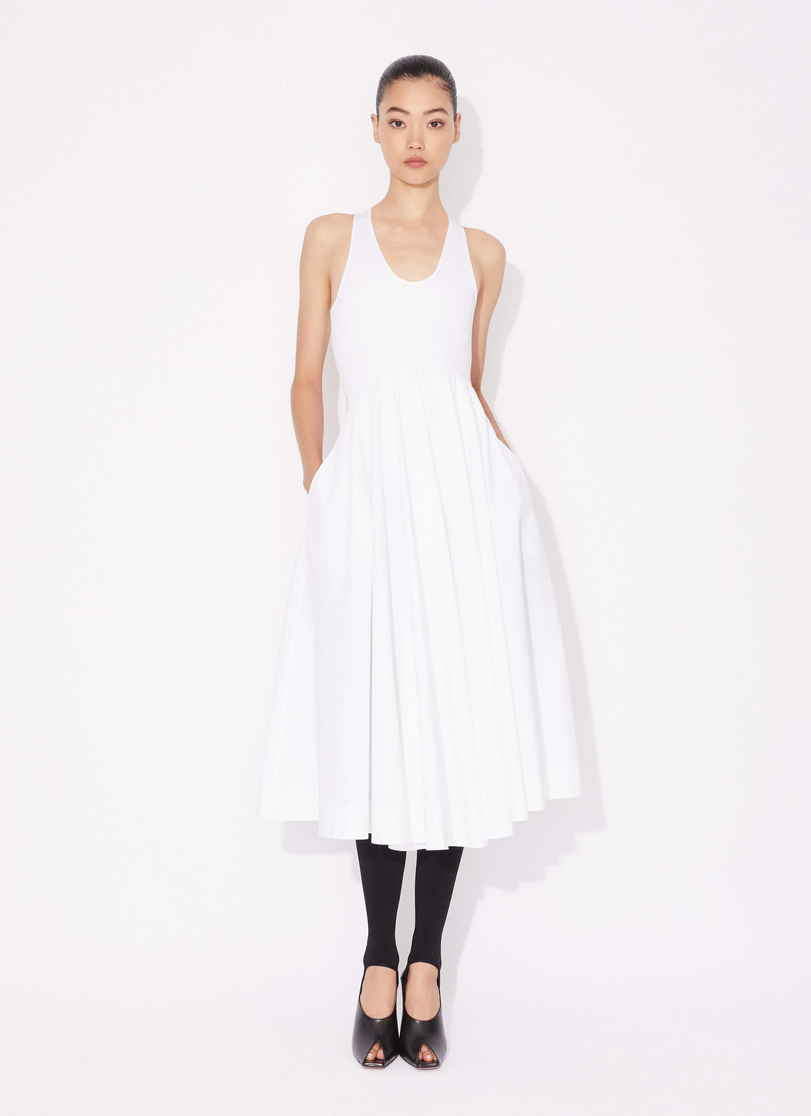 ALAÏA ROBE TANK BLANC