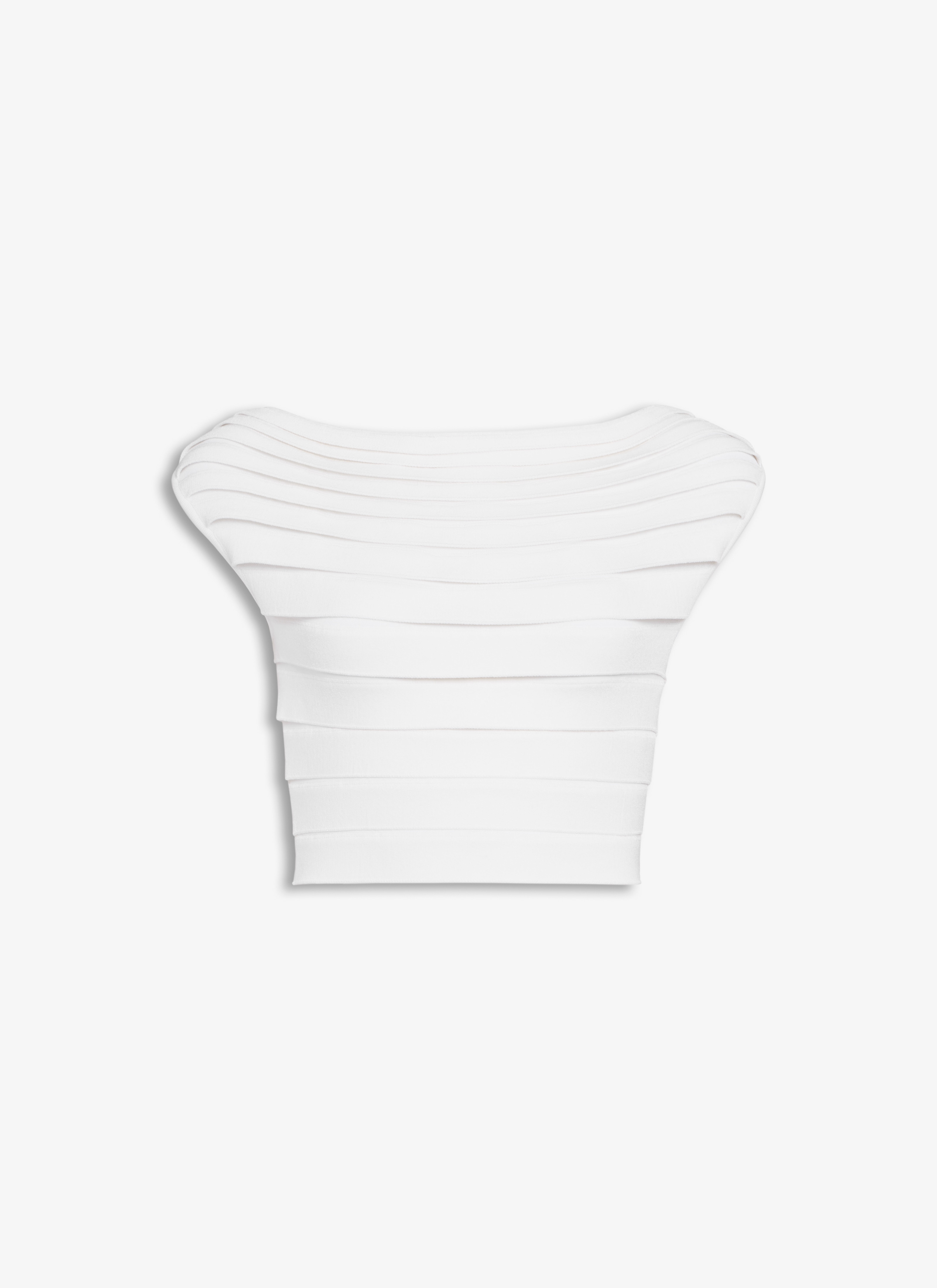 ALAÏA WHITE SCALLOP TOP