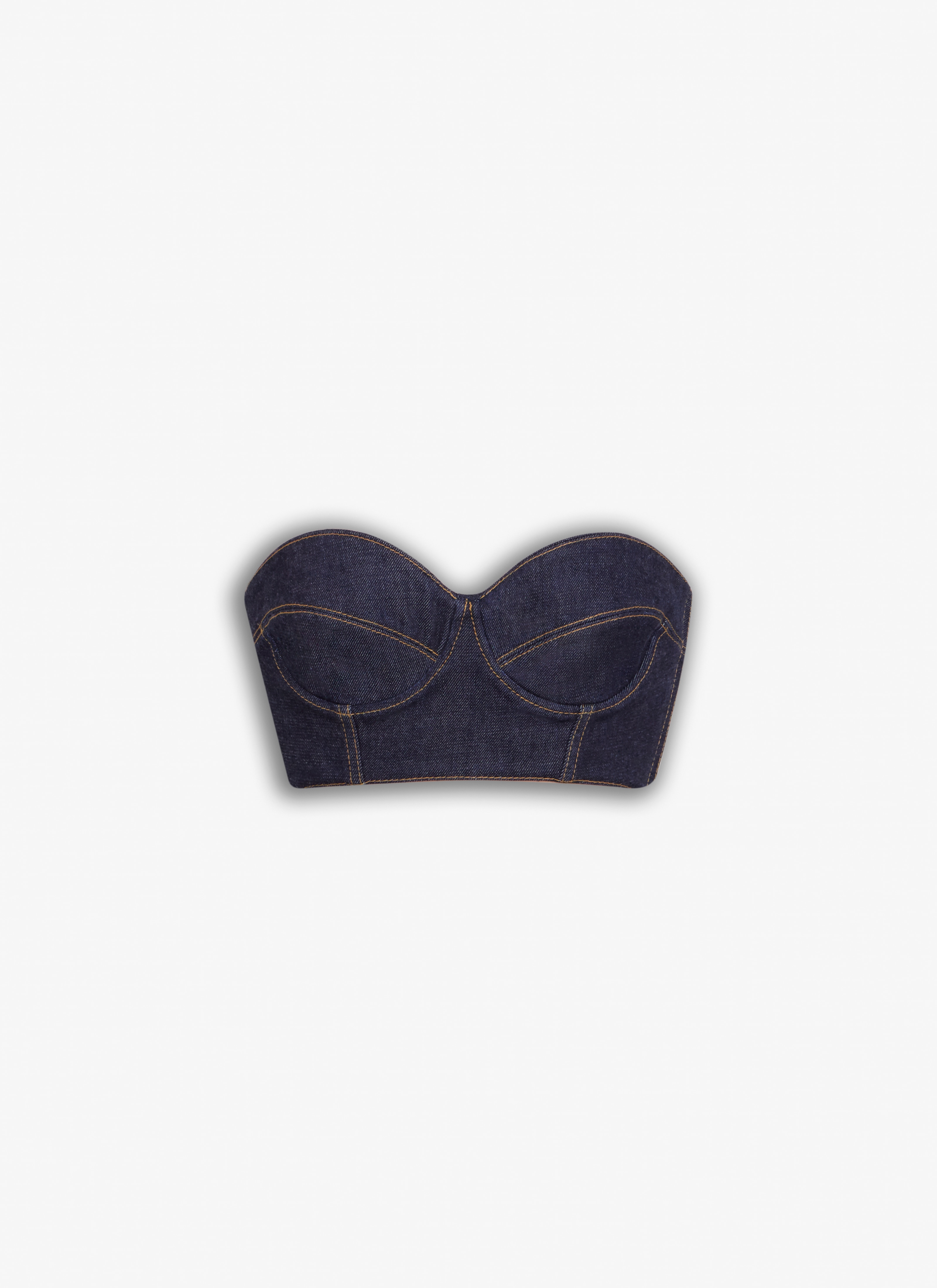 ALAÏA Women's Blue BUSTIER BRA