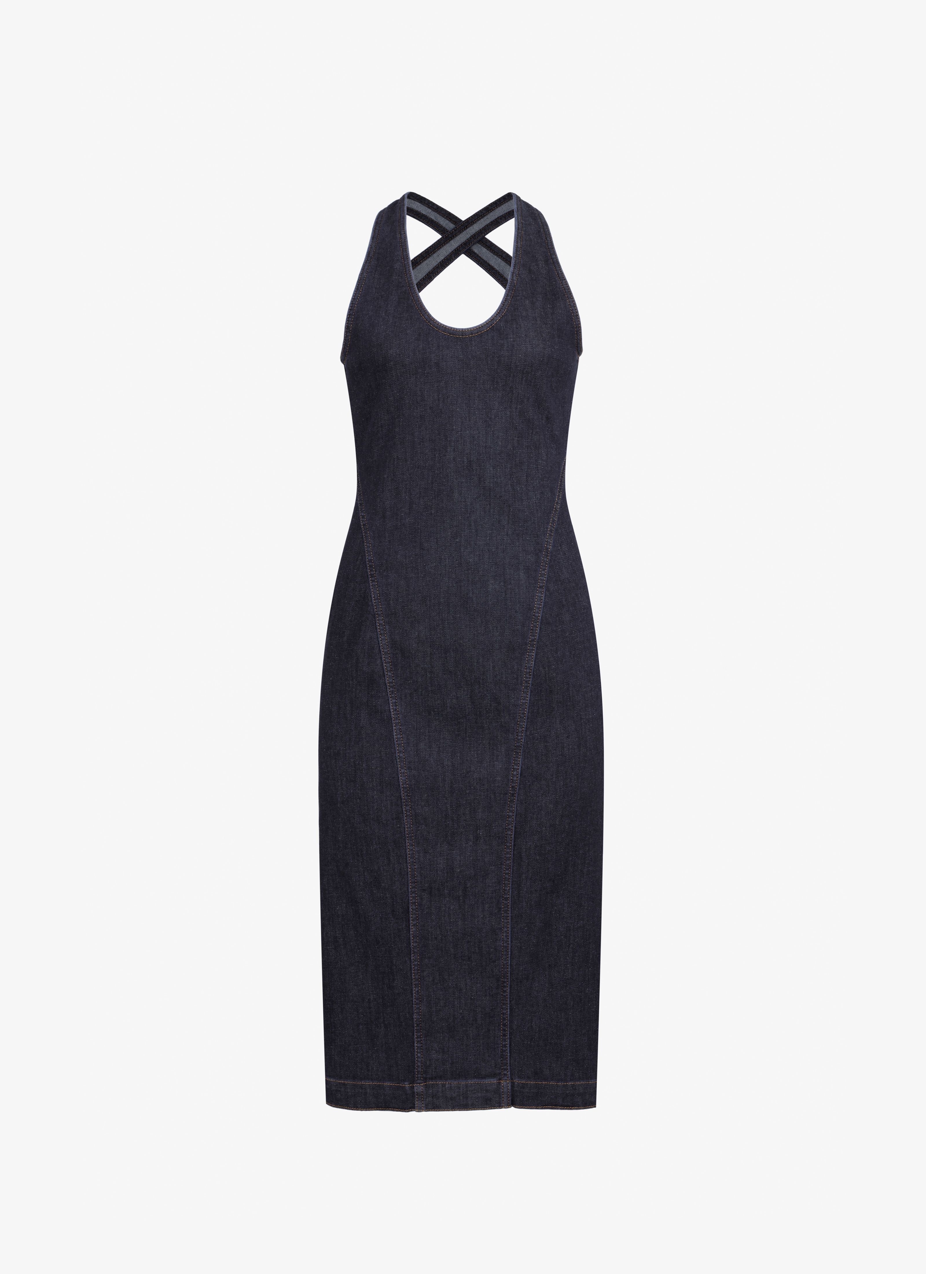 ワンピース Alaia Sculpt Denim Sleeveless Dress ALAÏA SCULPTING DENIM DRESS | ALAÏA IS