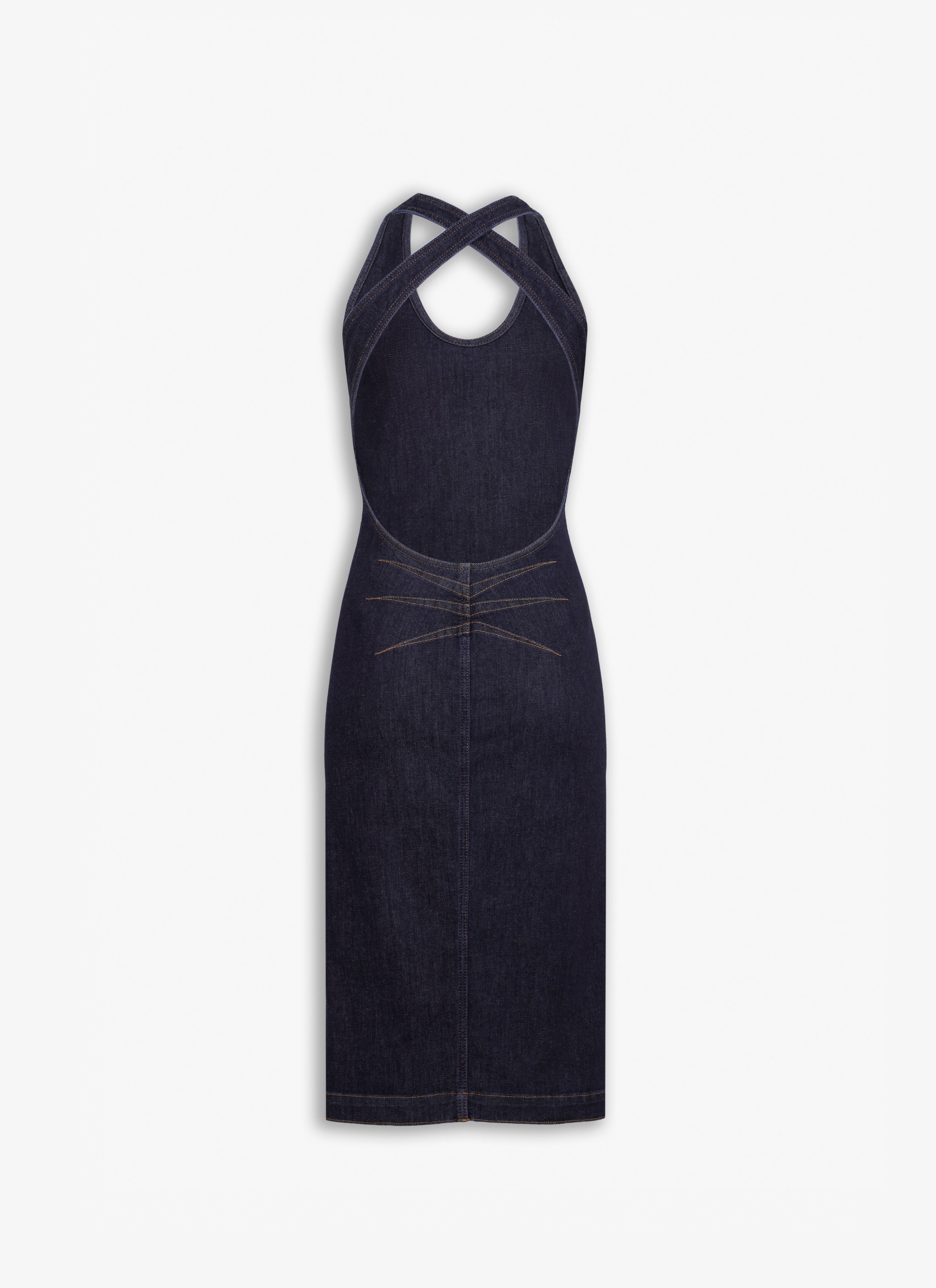 ワンピース Alaia Sculpt Denim Sleeveless Dress ALAÏA SCULPTING DENIM DRESS | ALAÏA IS