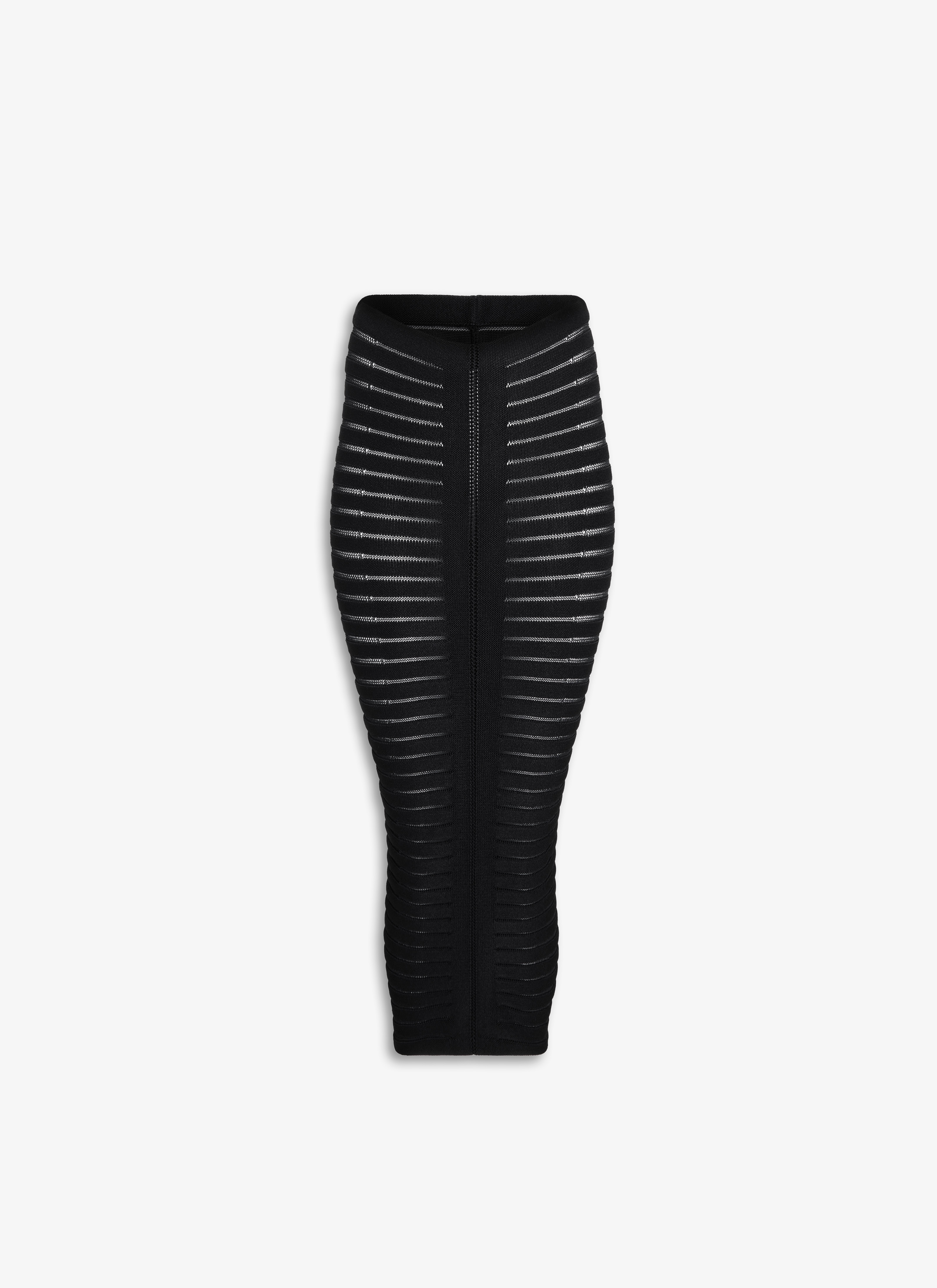 ALAÏA BLACK MIDI SKELETON SKIRT