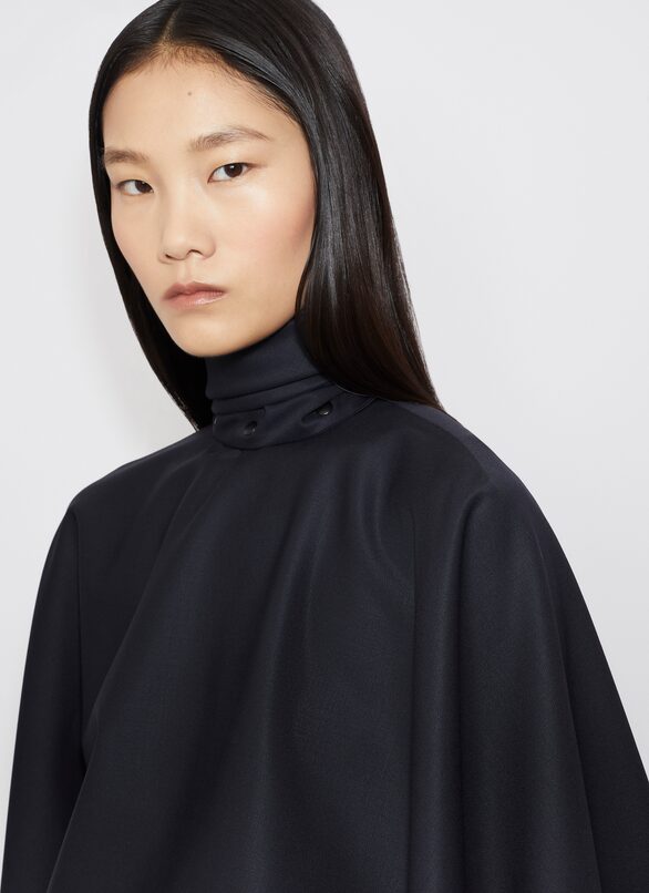 BACKLESS SCARF BLOUSE ALAÏA DENIM BLUE BACKLESS SCARF BLOUSE