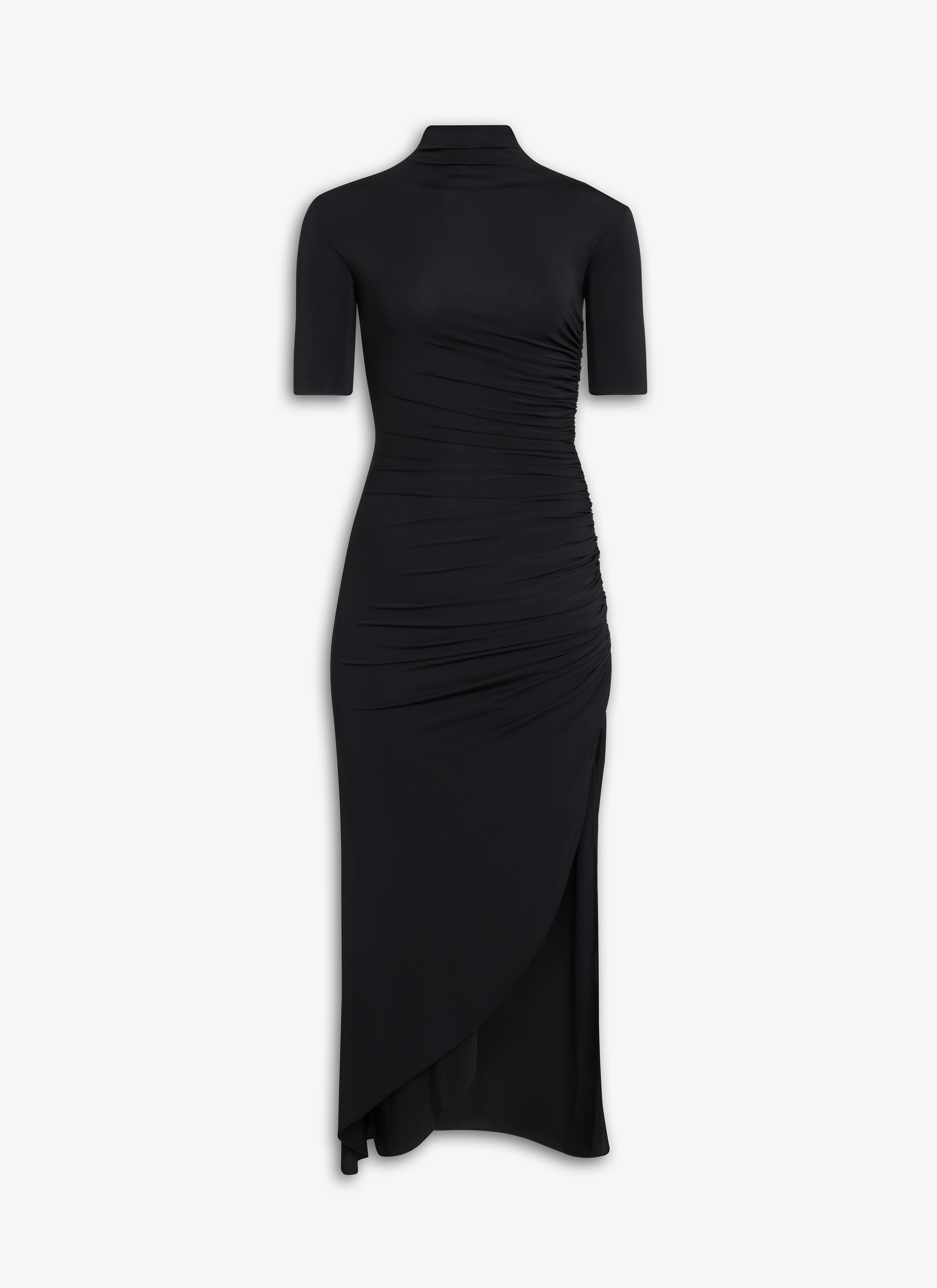 ALAÏA SCHWARZ DRAPIERTES FIGURBETONTES KLEID