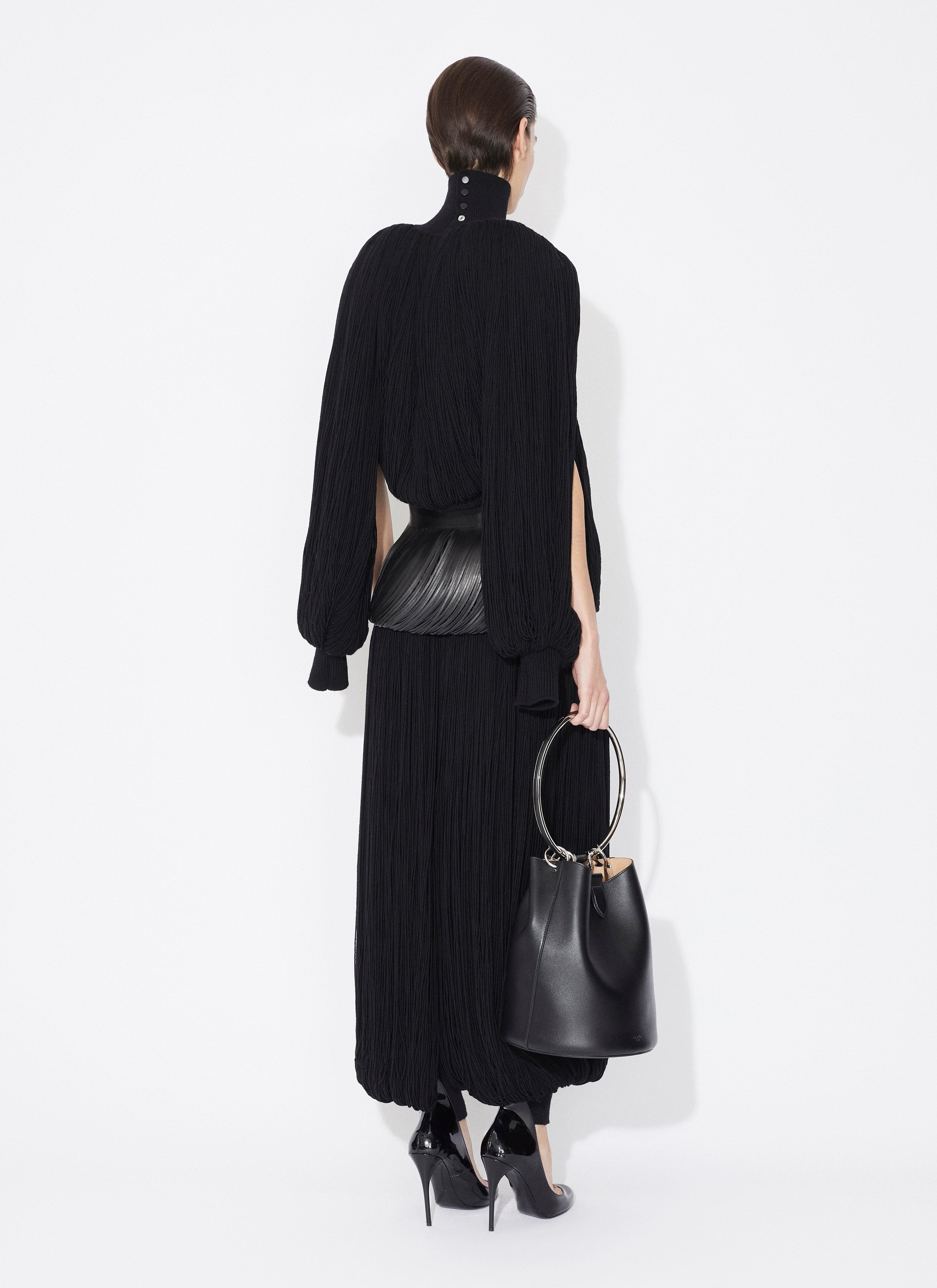 ALAÏA  JERSEY DE PUNTO CON FLECOS