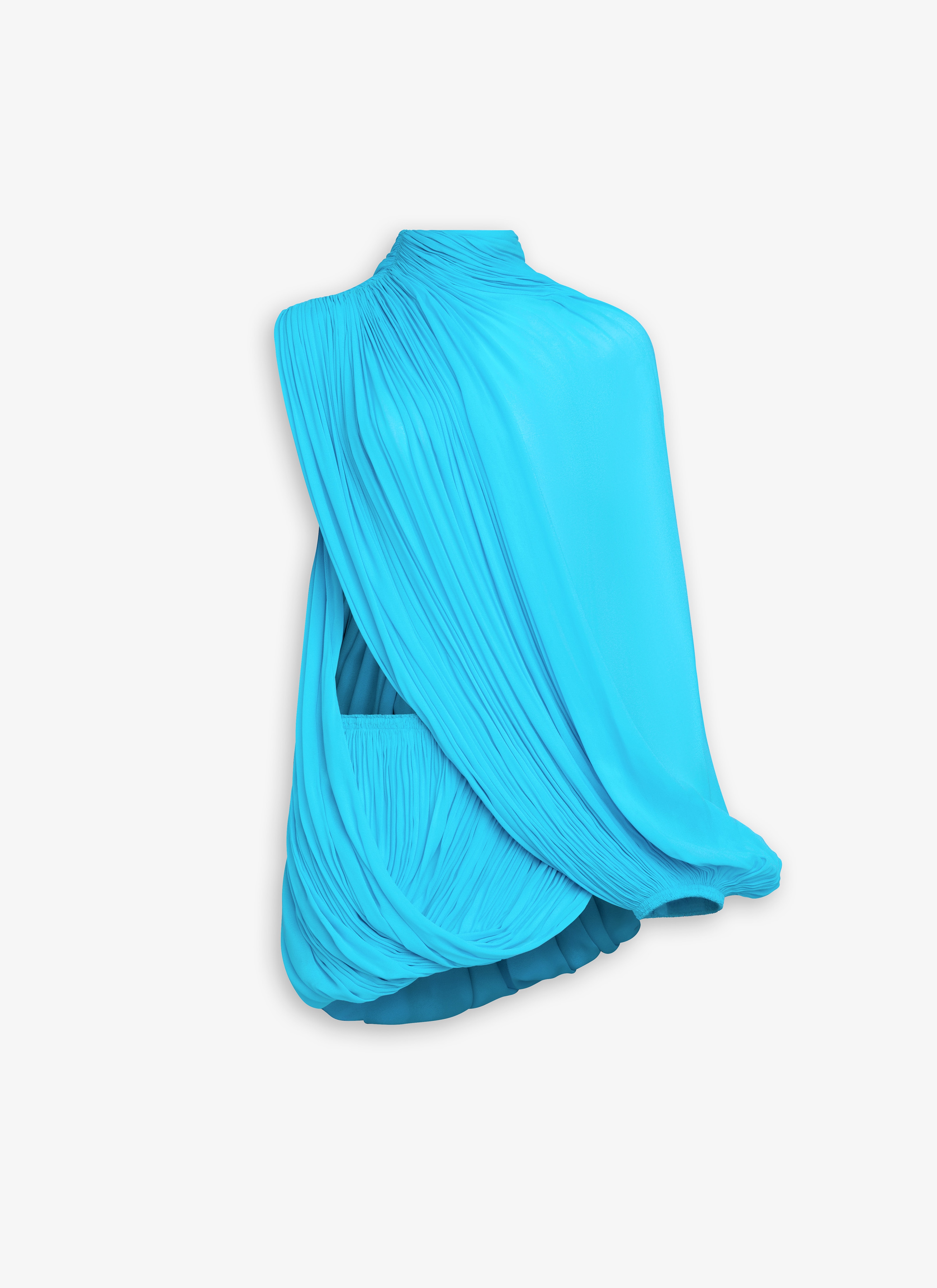 ALAÏA  ASYMMETRIC DRAPED DRESS