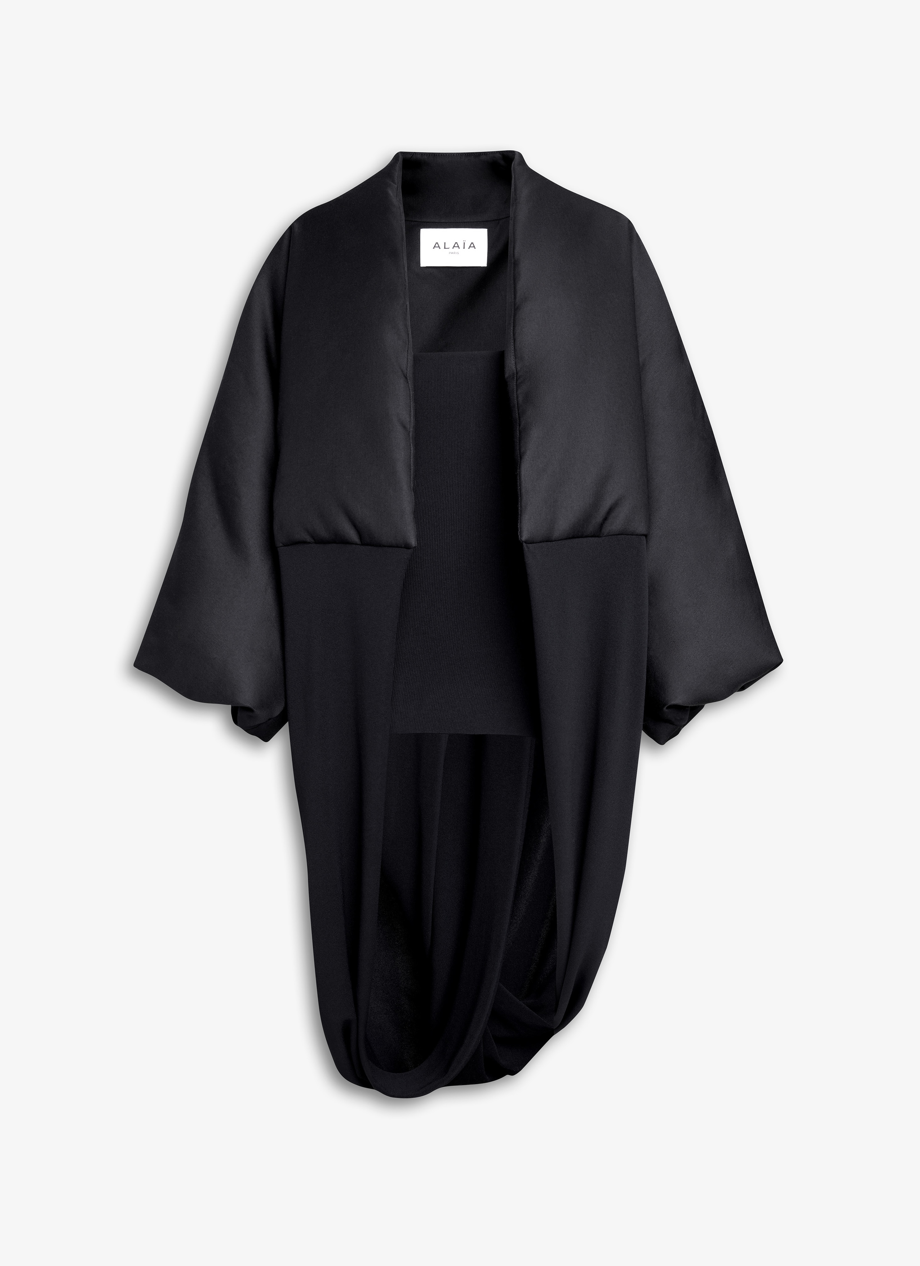 ALAÏA 블랙 폴디드 코트
