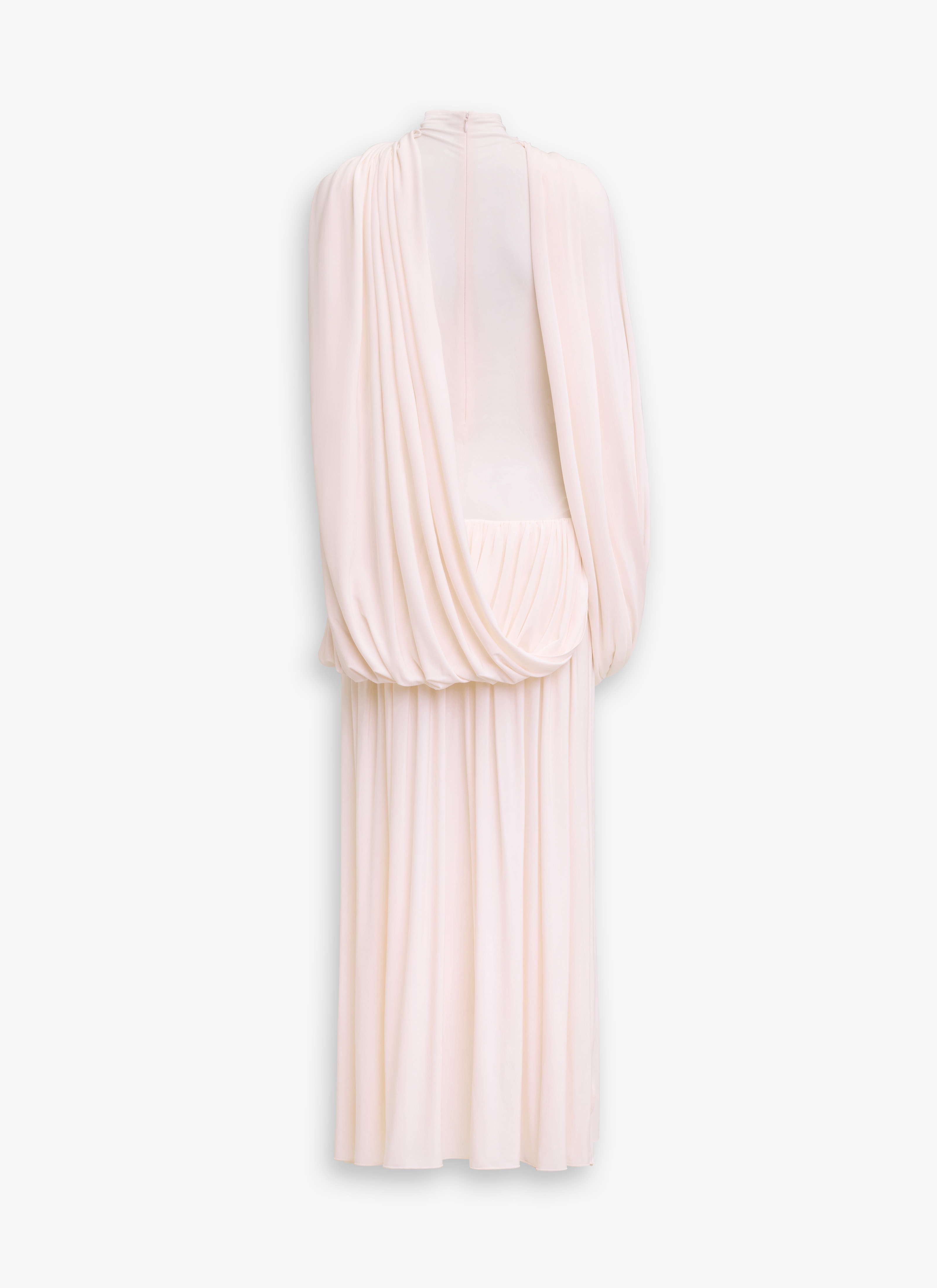 ALAÏA ORCHID 부드러운 저지 소재 케이프 드레스 