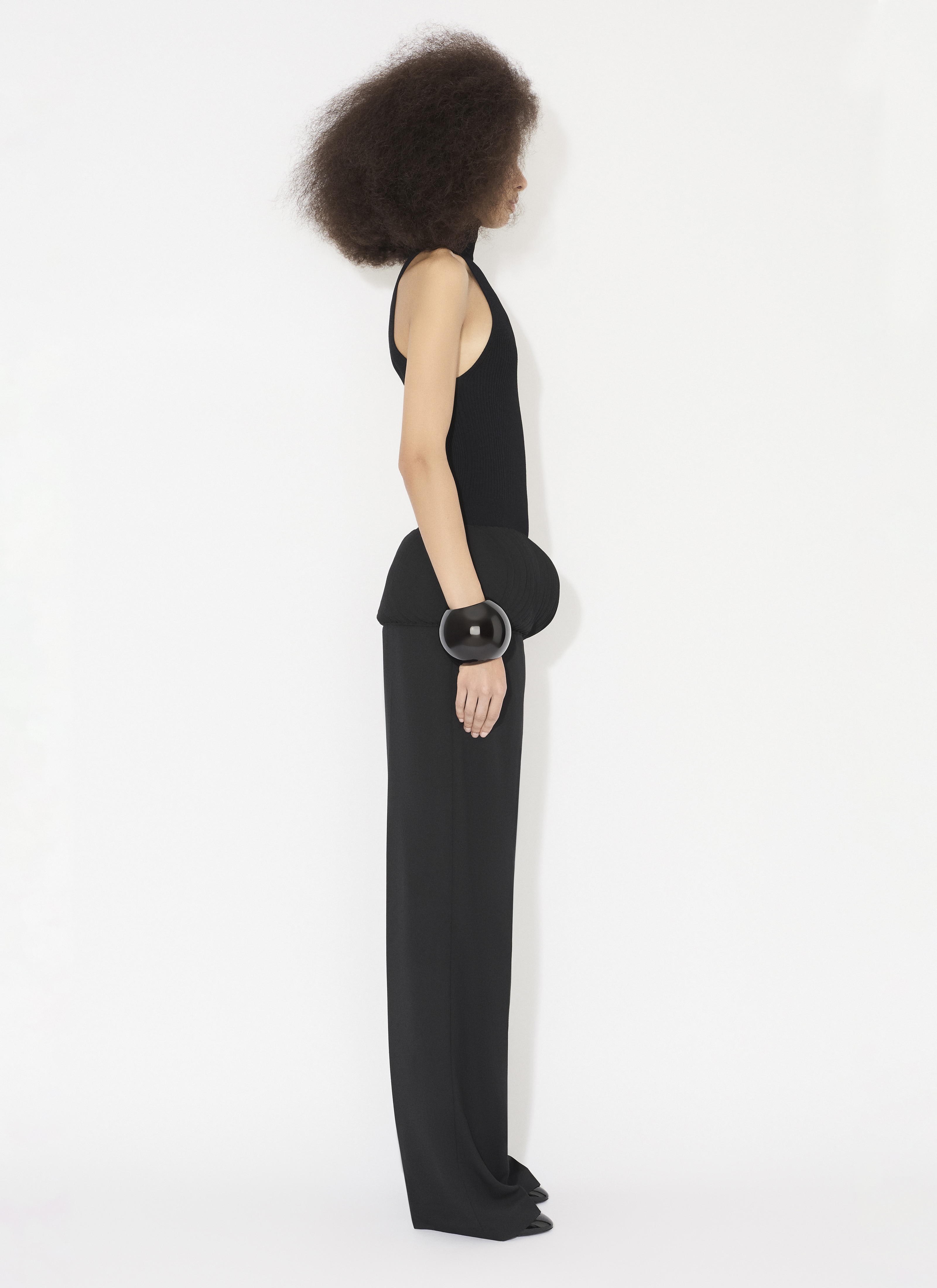 ALAÏA  WOOL MILLEFEUILLE PANTS 