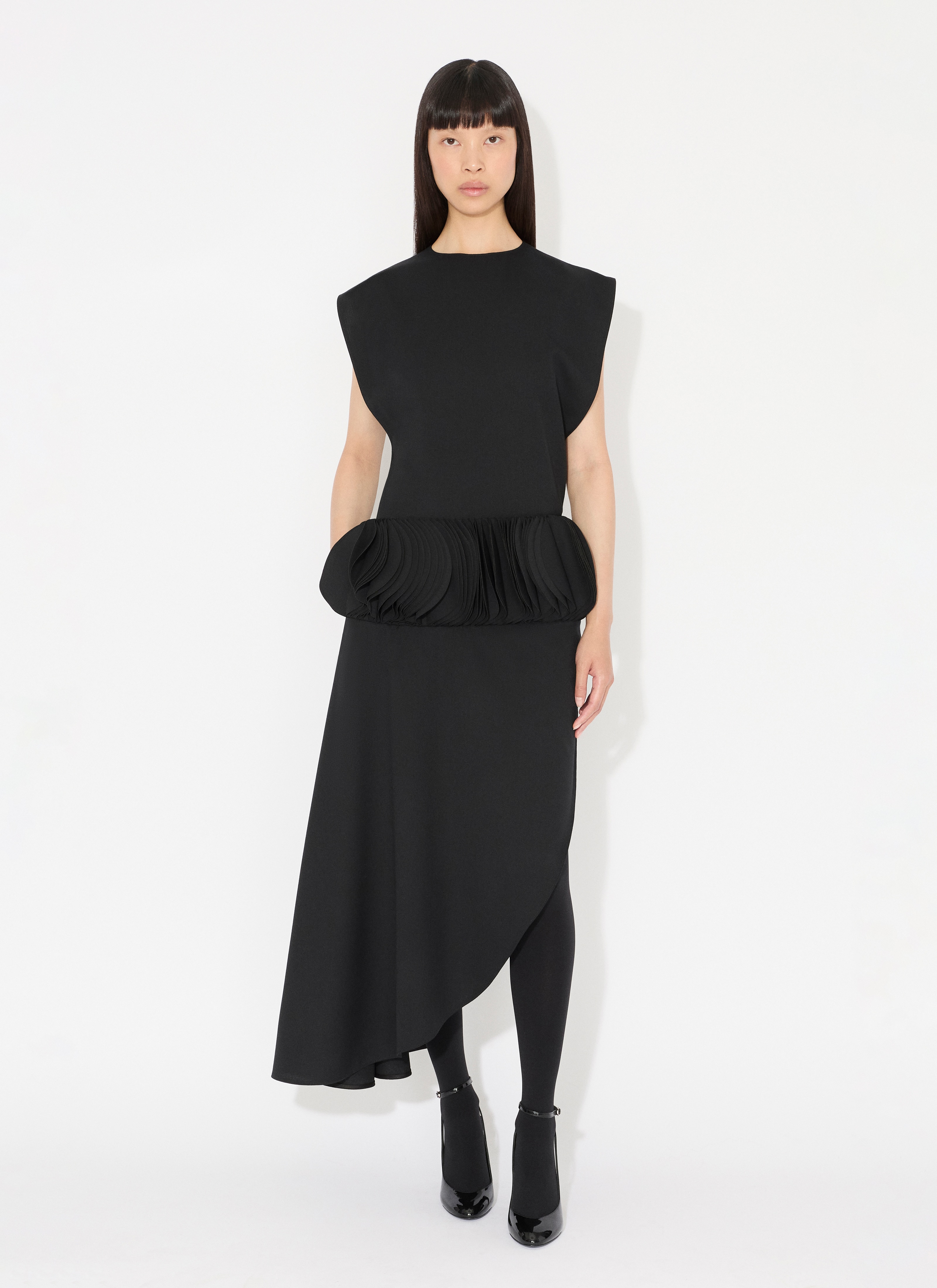 ALAÏA  울 밀푀유 드레스
