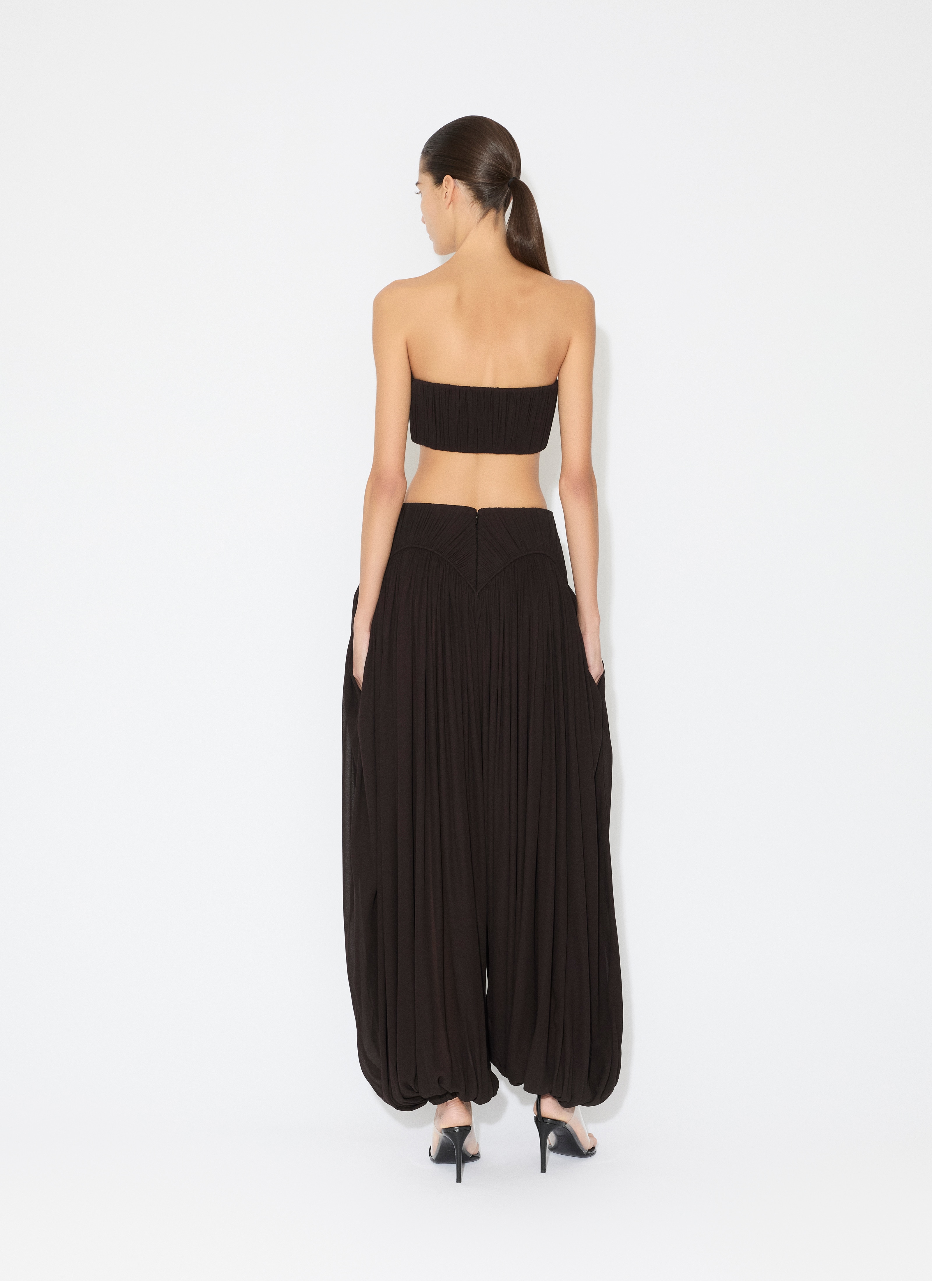 ALAÏA  조제트 드레이프 팬츠