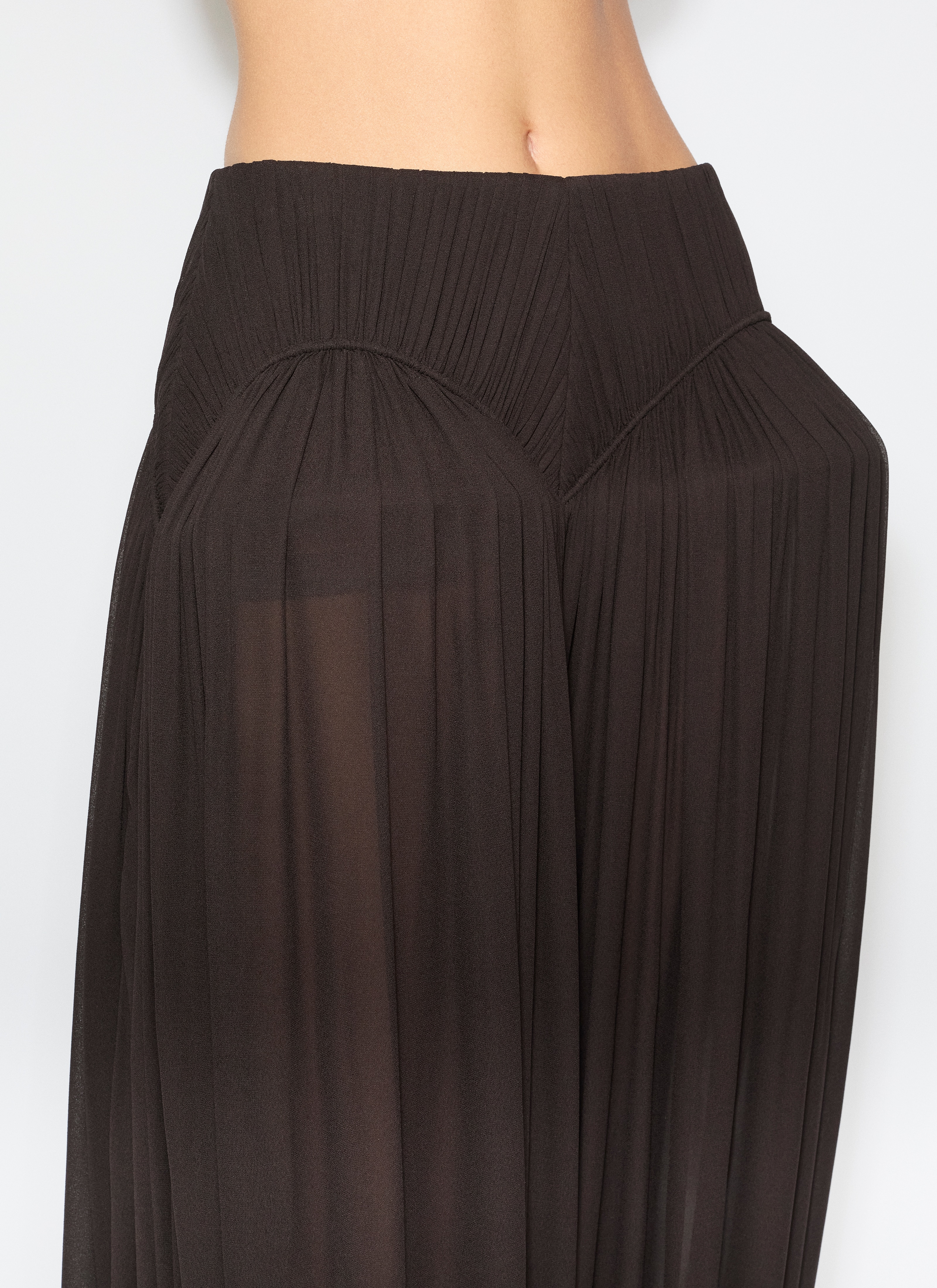 ALAÏA  조제트 드레이프 팬츠