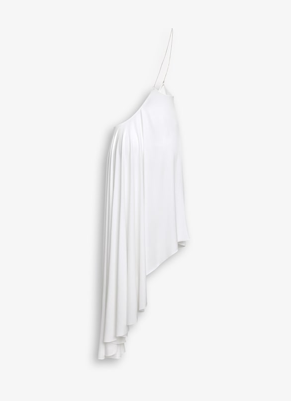 JERSEY SUSPENDER SKIRT ALAÏA WHITE JERSEY SUSPENDER SKIRT
