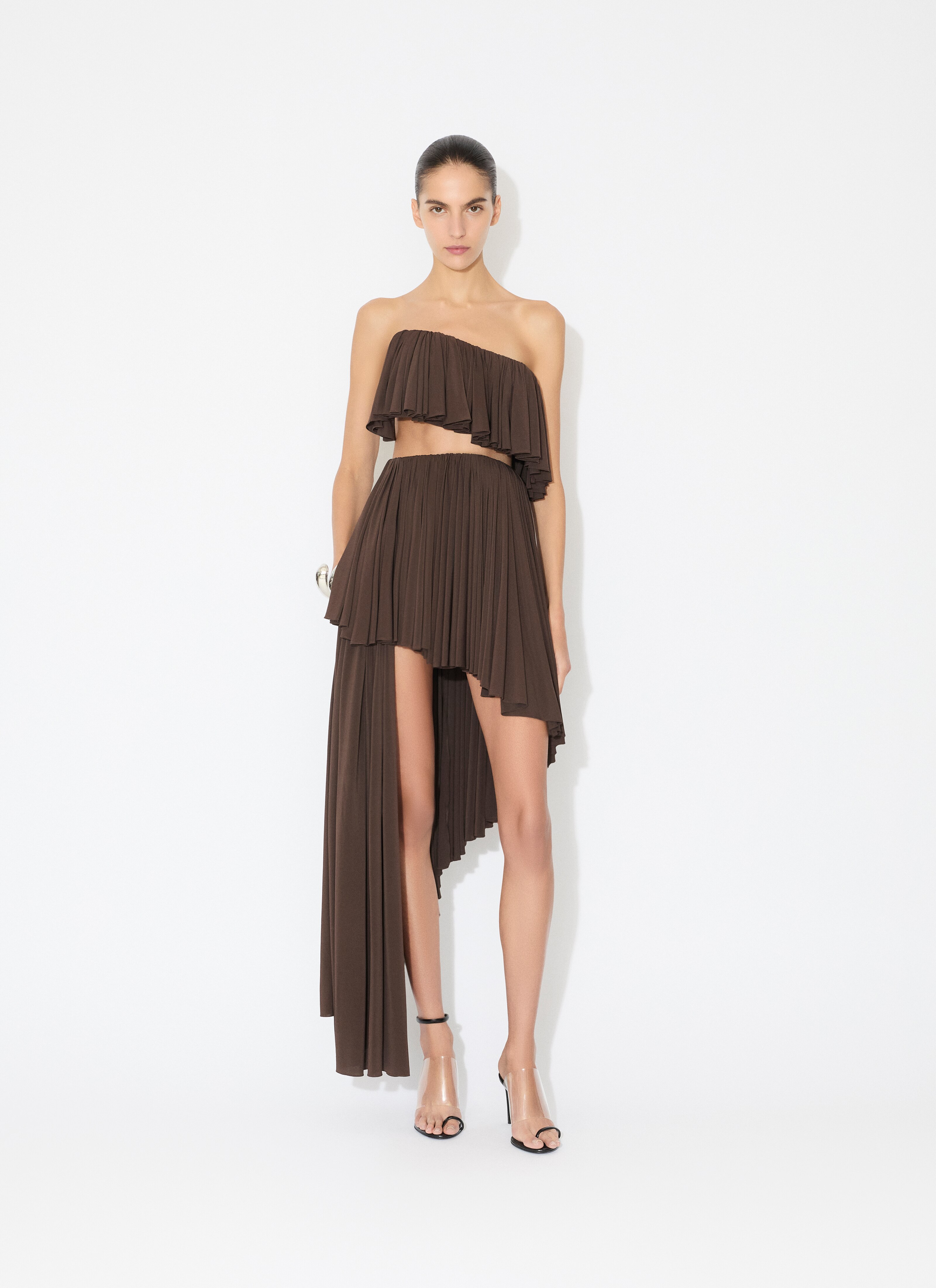 ALAÏA  SPIRALKLEID AUS WEICHEM JERSEY