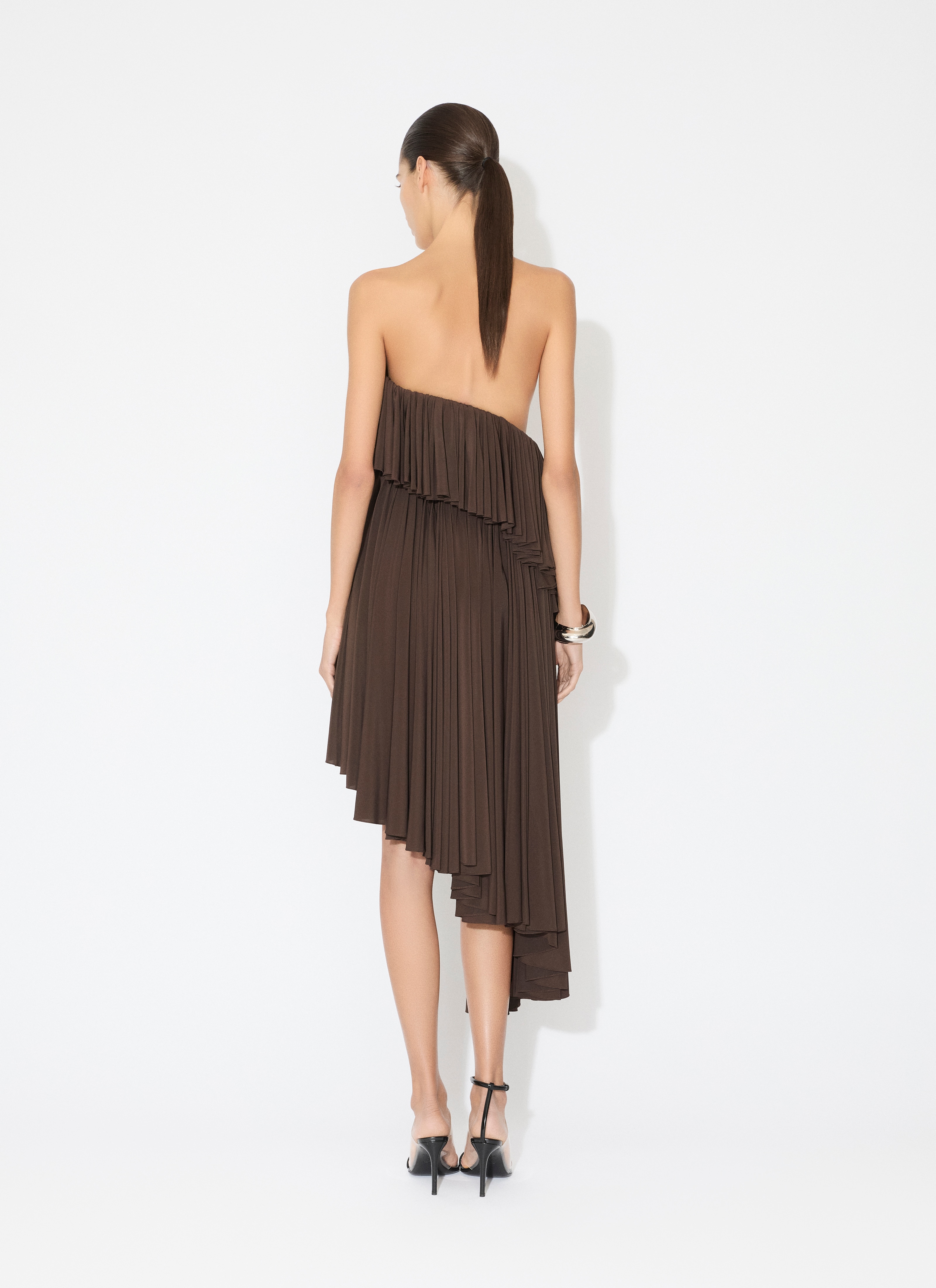ALAÏA  SPIRALKLEID AUS WEICHEM JERSEY